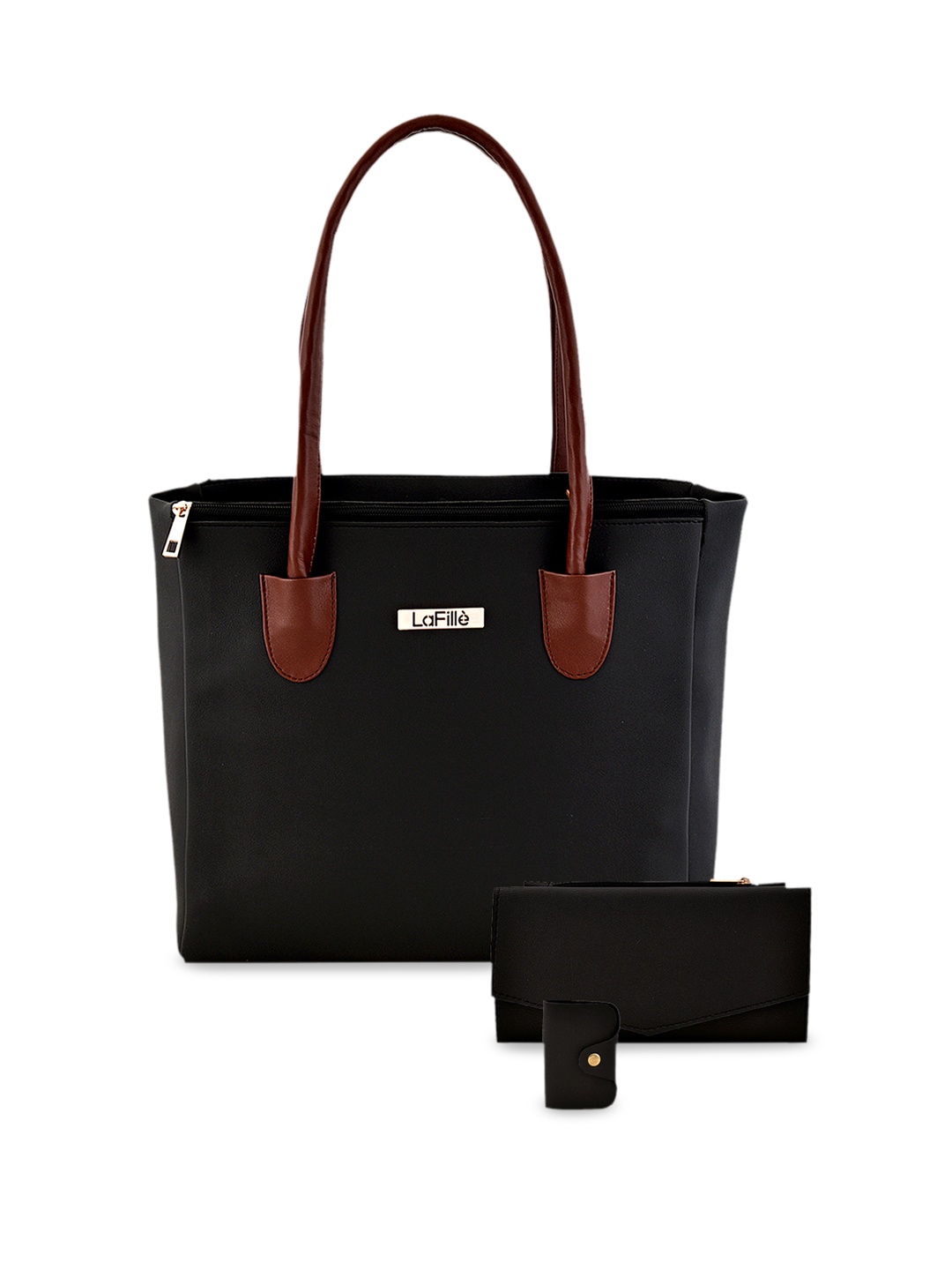 

LaFille Black Solid Shoulder Bag