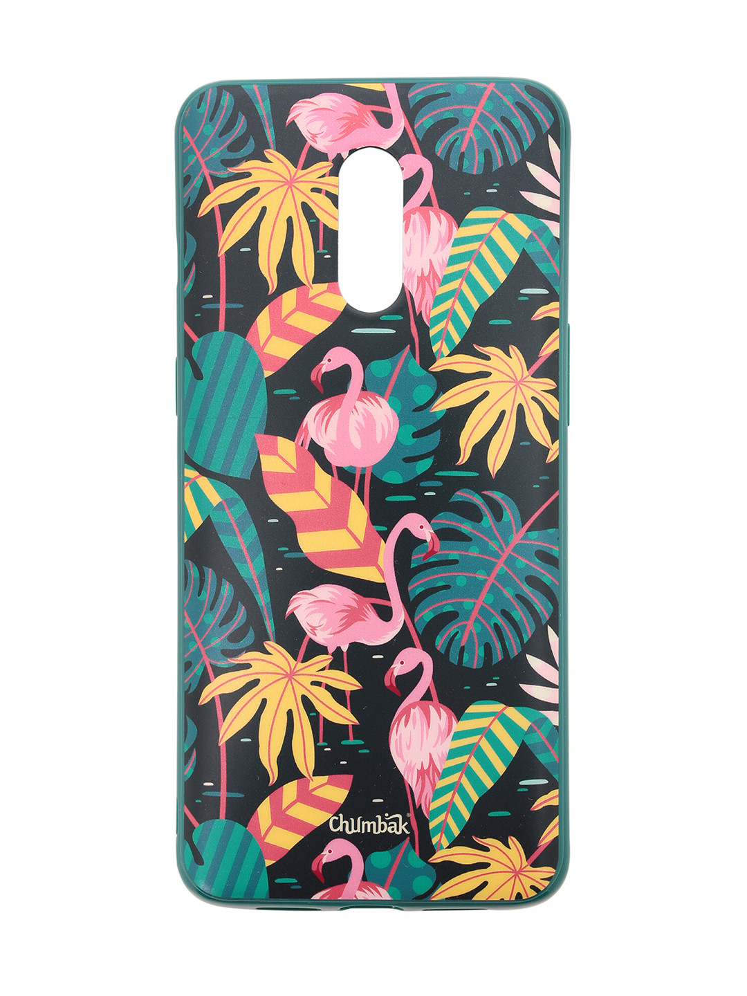

Chumbak Teal Green & Pink Tropical Paradise OnePlus 7 Case Cover