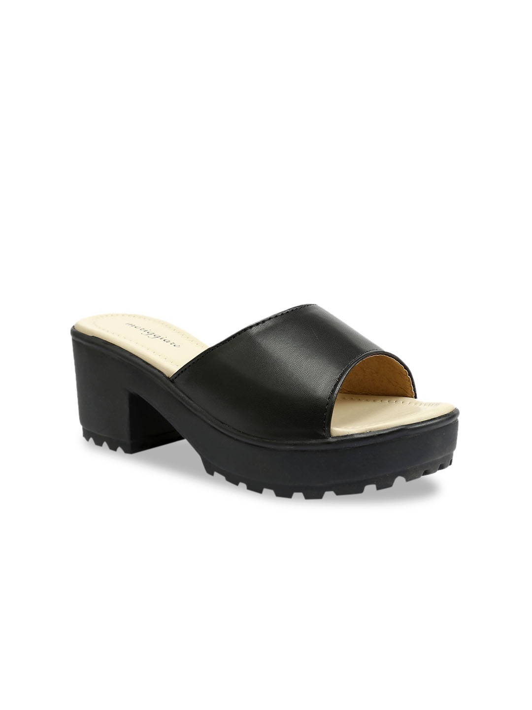 

meriggiare Women Black Solid Platform Heels