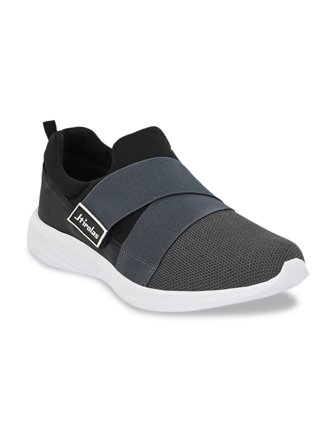 

HIROLAS Men Grey & Black Running Shoes