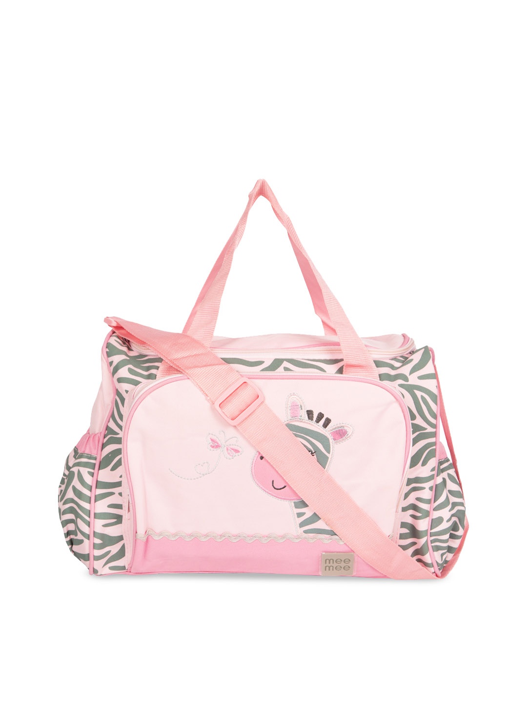 

MeeMee Pink Printed Diaper Bag With Changing Mat