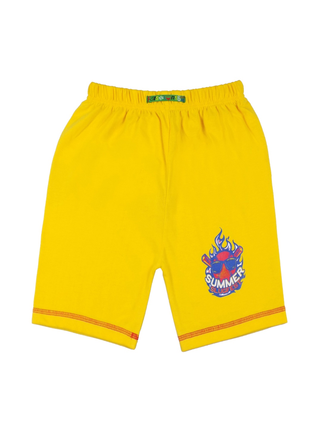 

SWEET ANGEL Girls Yellow Printed Regular Fit Regular Shorts