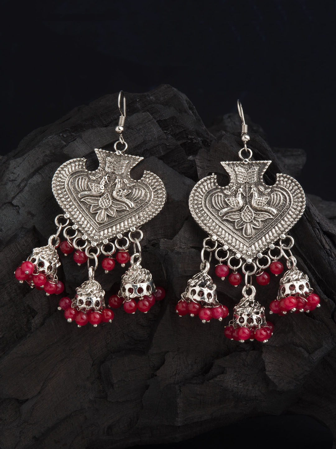

E2O Silver-Plated Contemporary Drop Earrings