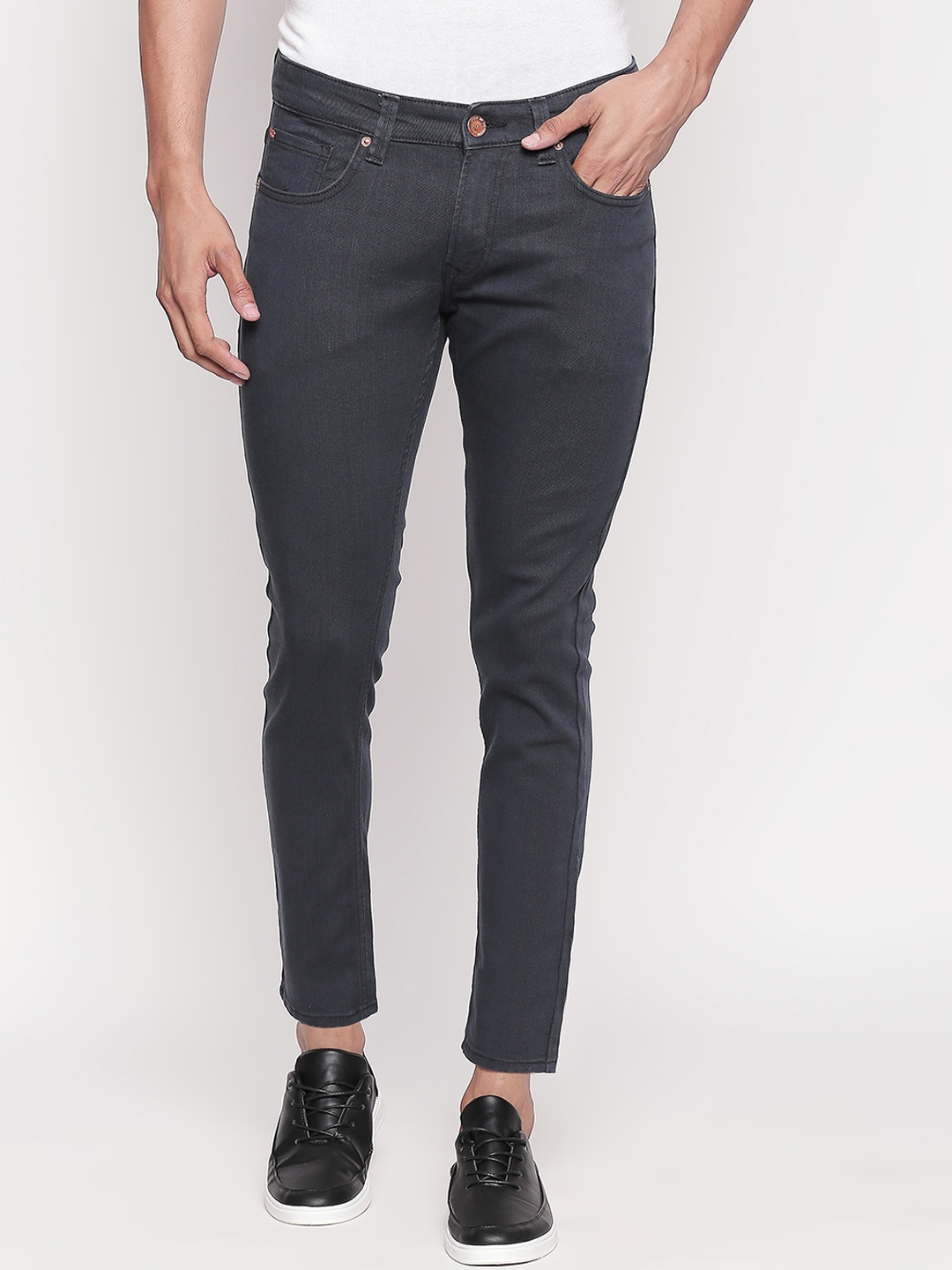 

SPYKAR Men Grey Tapered Fit Mid-Rise Clean Look Jeans