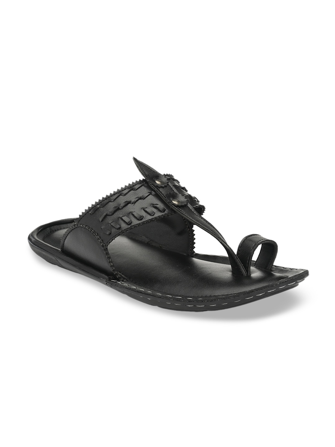 

SHENCES Men Black Comfort Sandals