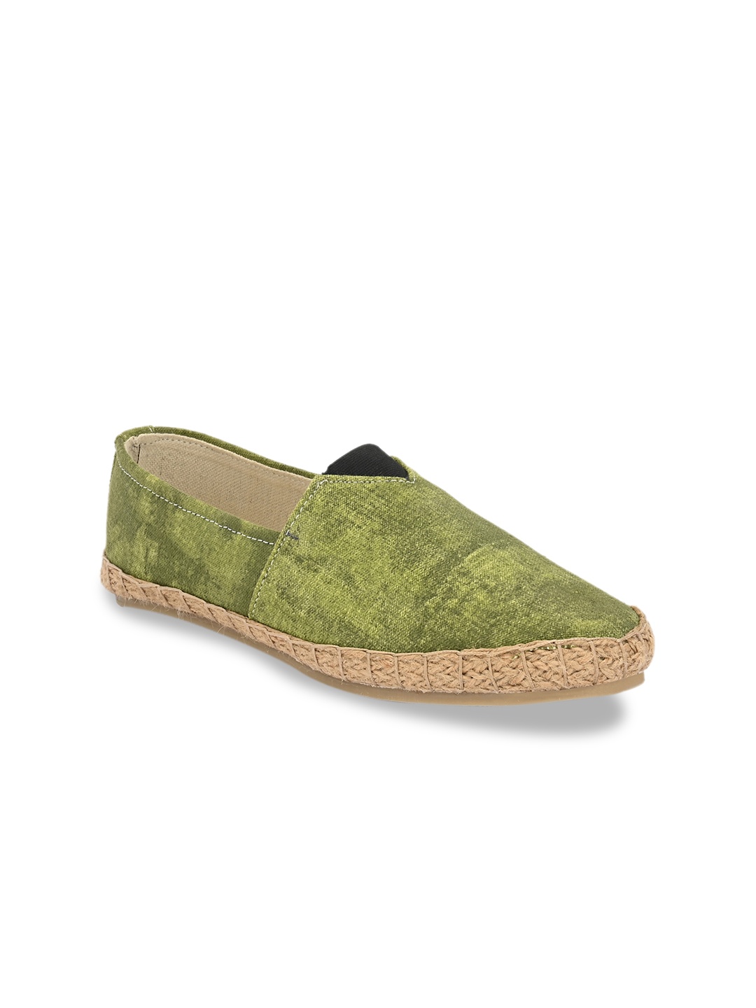 

SHENCES Men Green Solid Espadrilles