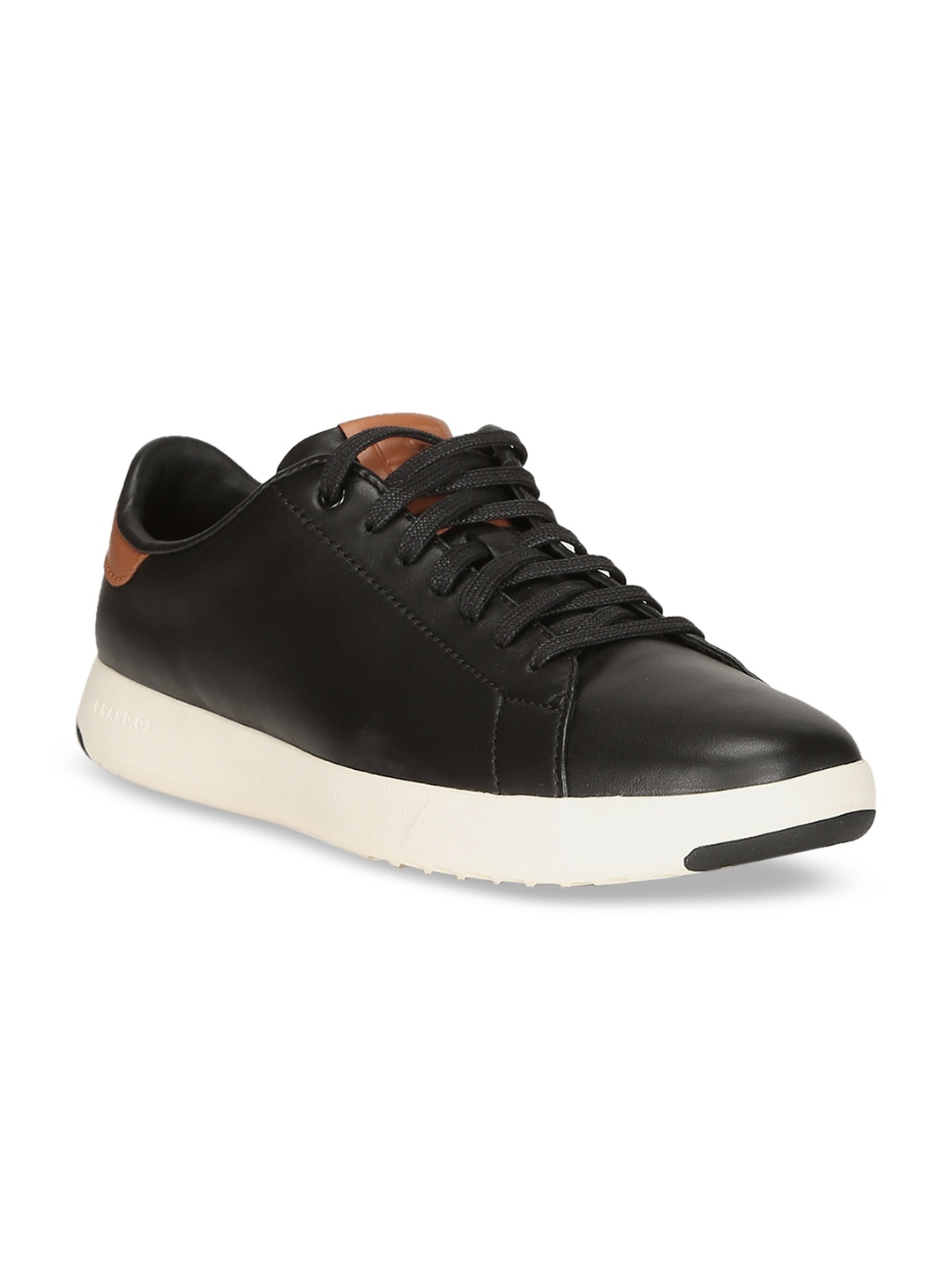 

Cole Haan Men Black Leather GrandPro Tennis Sneakers