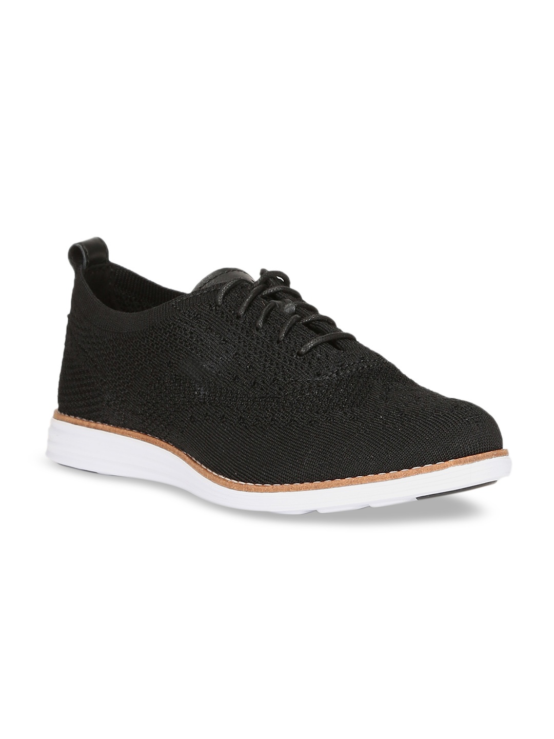 

Cole Haan Women Black Stitchlite Wingtip Oxford Sneakers