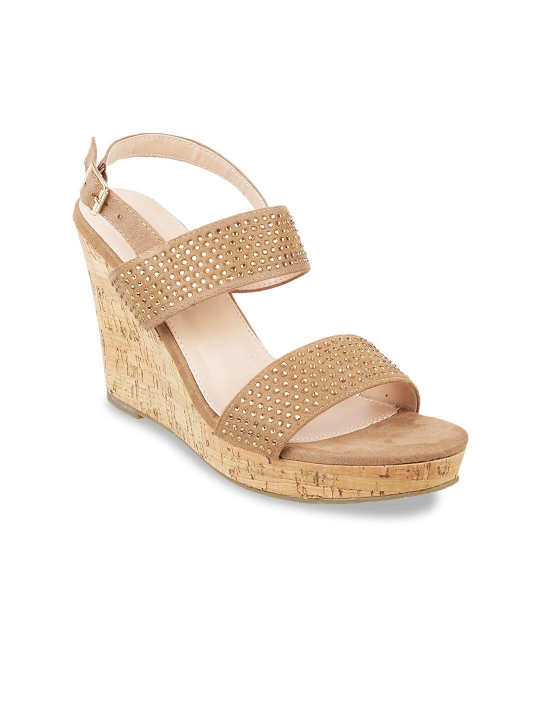 

Mochi Women Beige Solid Wedges
