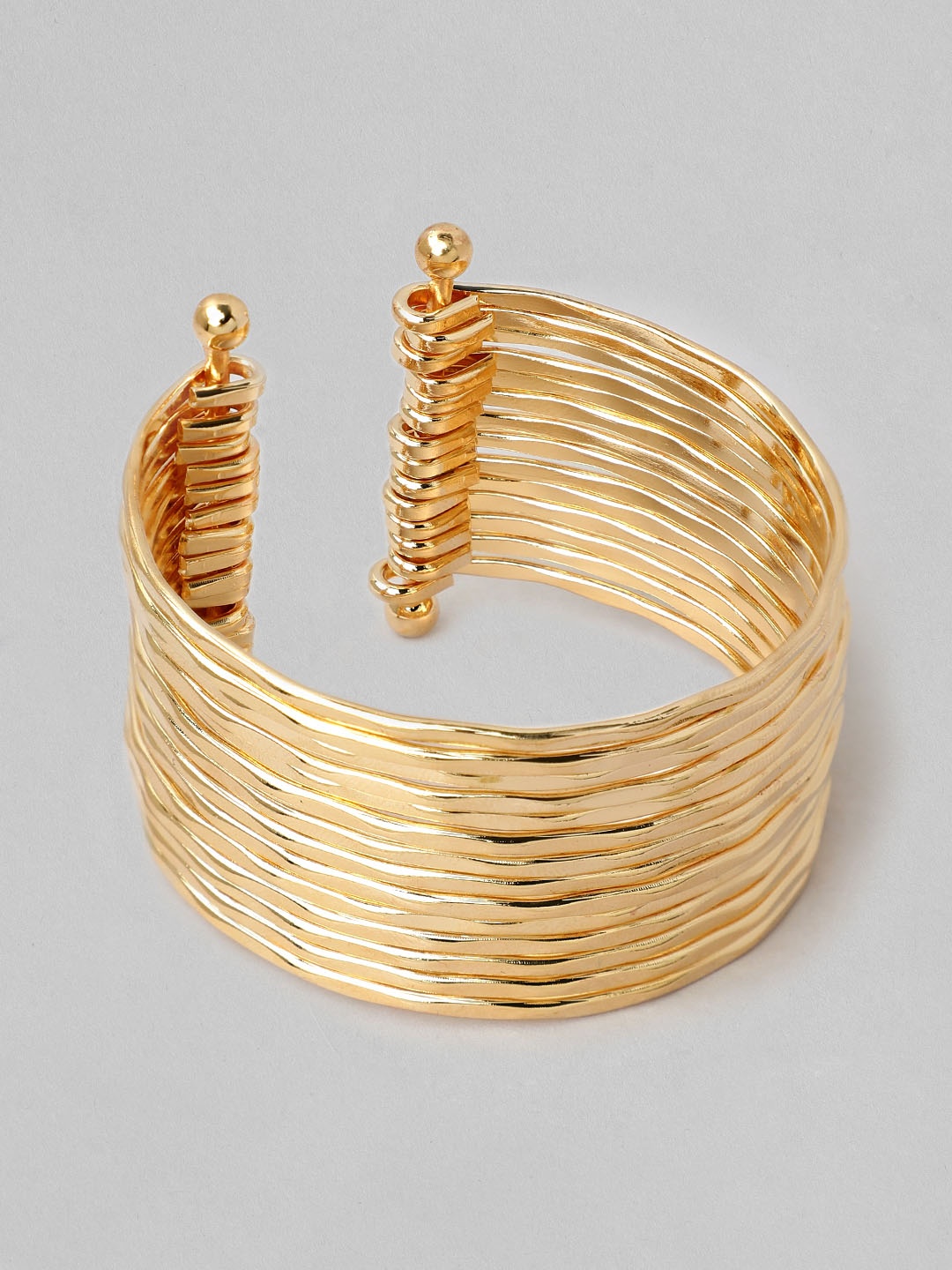 

Rubans Gold-Plated Handcrafted Cuff Bracelet