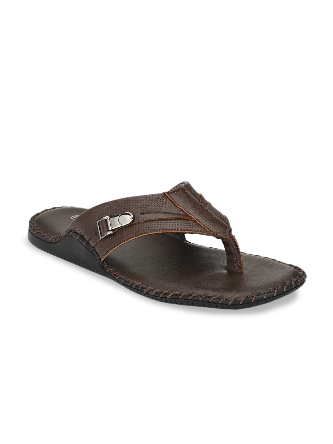 

SHENCES Men Brown Comfort Sandals