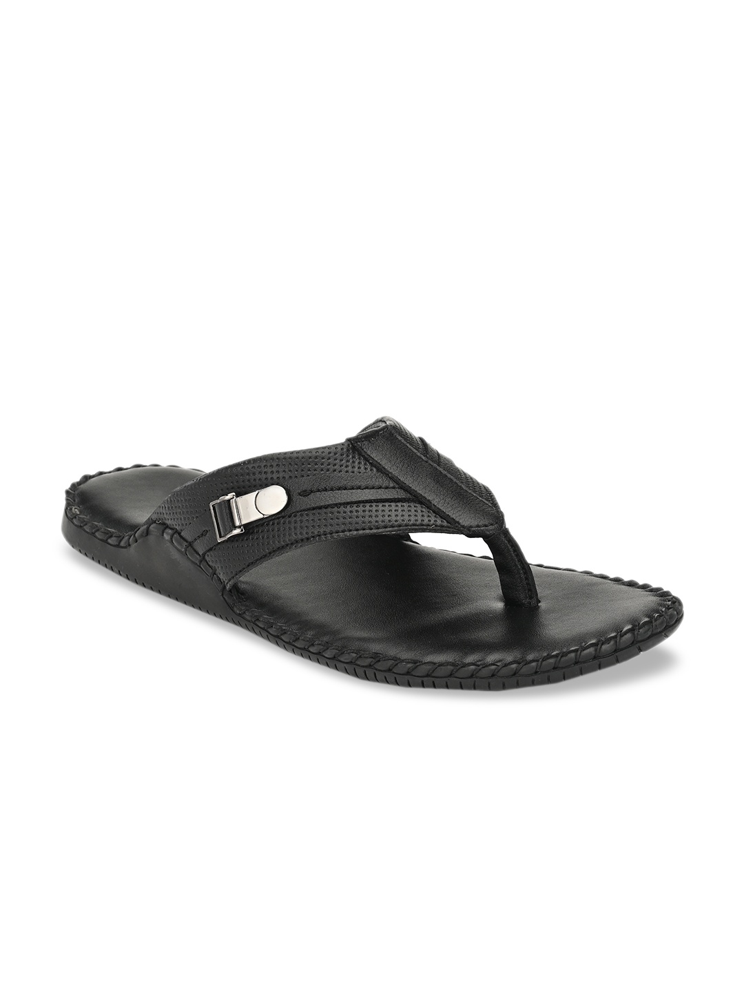 

SHENCES Men Black Comfort Sandals
