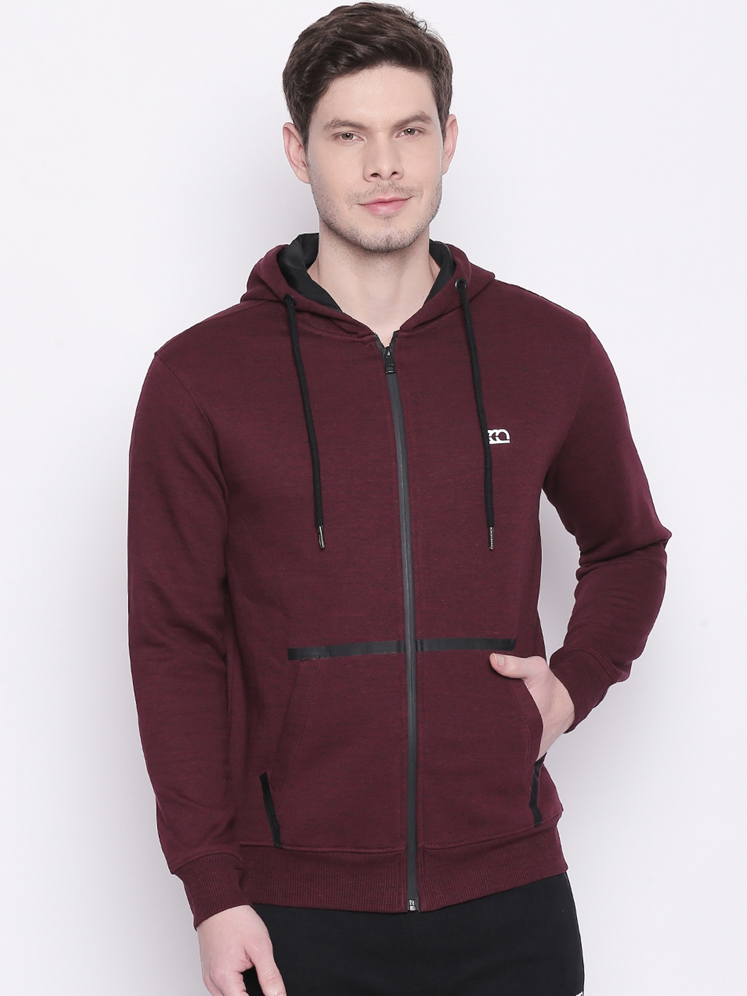 

Ajile by Pantaloons Men Red Solid Bomber Jacket