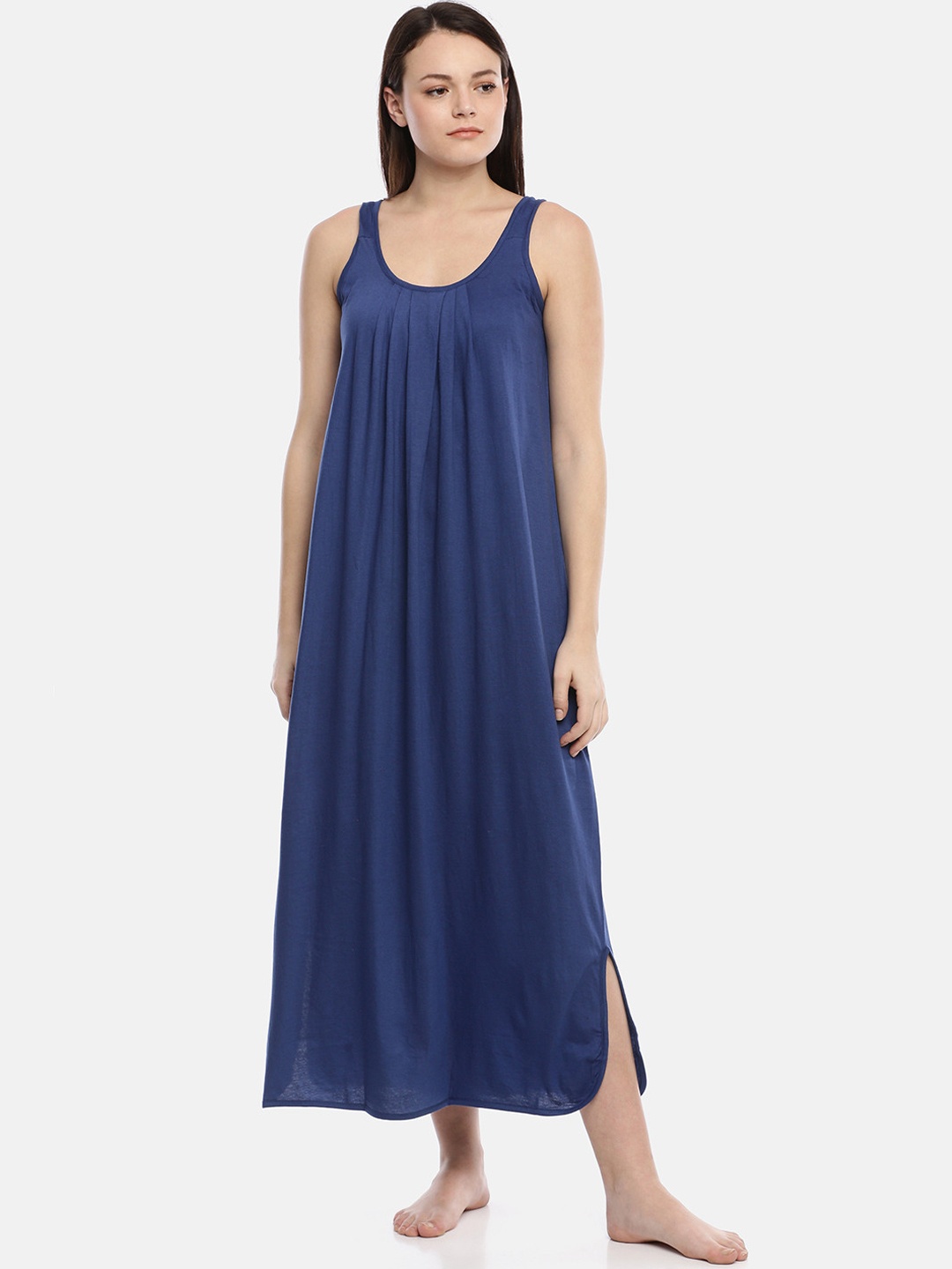 

GOLDSTROMS Navy Blue Solid Nightdress