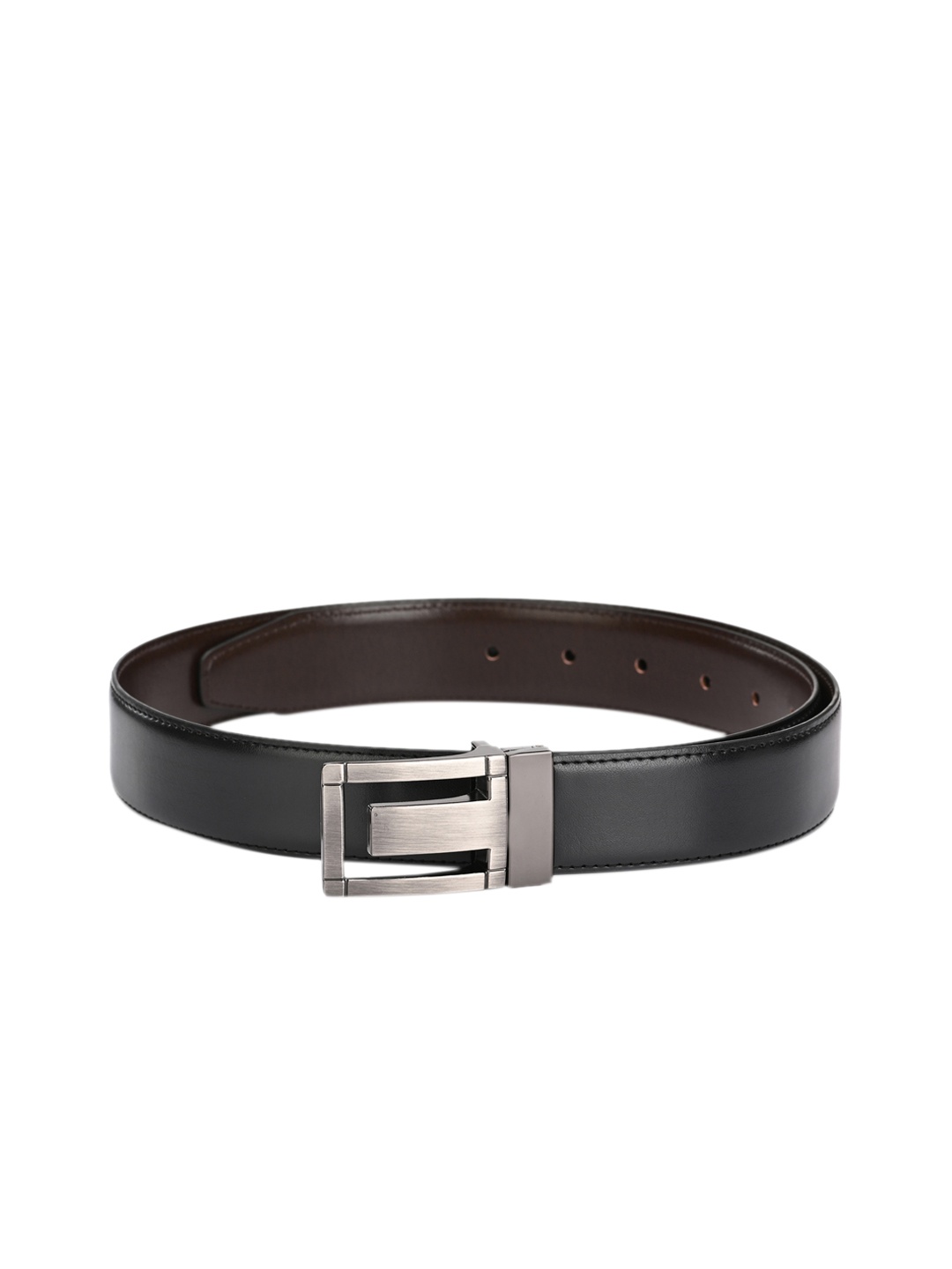 

Calvadoss Men Black & Brown Reversible Textured Belt