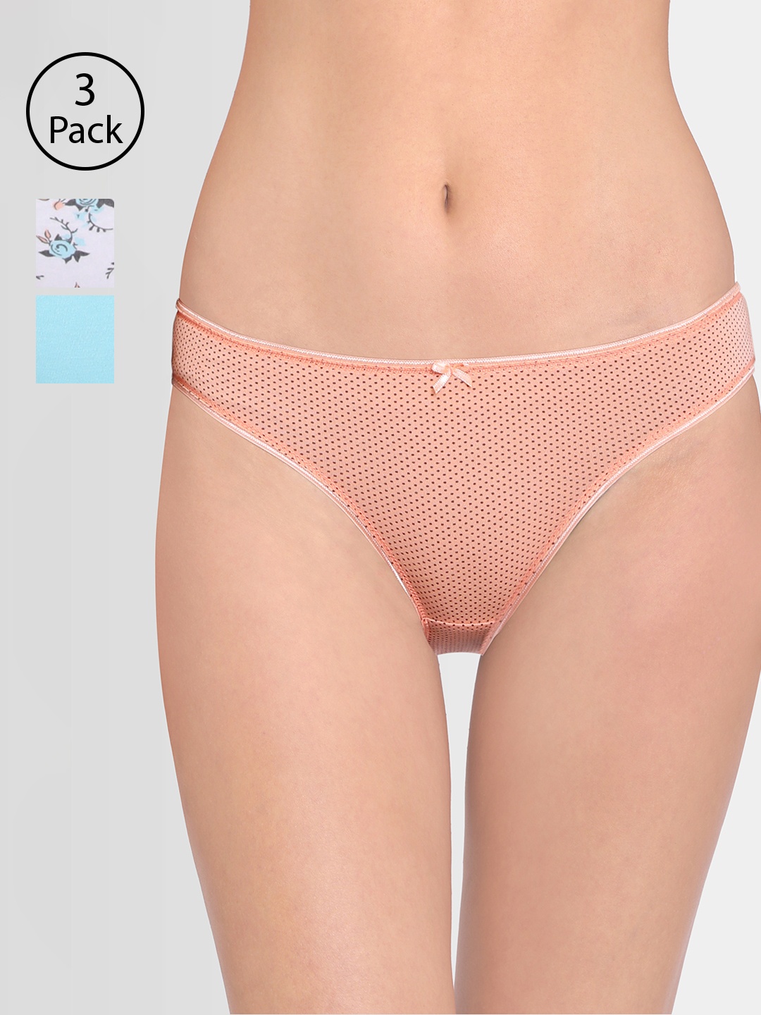 

Red Rose Women Pack of 3 Assorted Bikini Briefs Itouch10-2XL