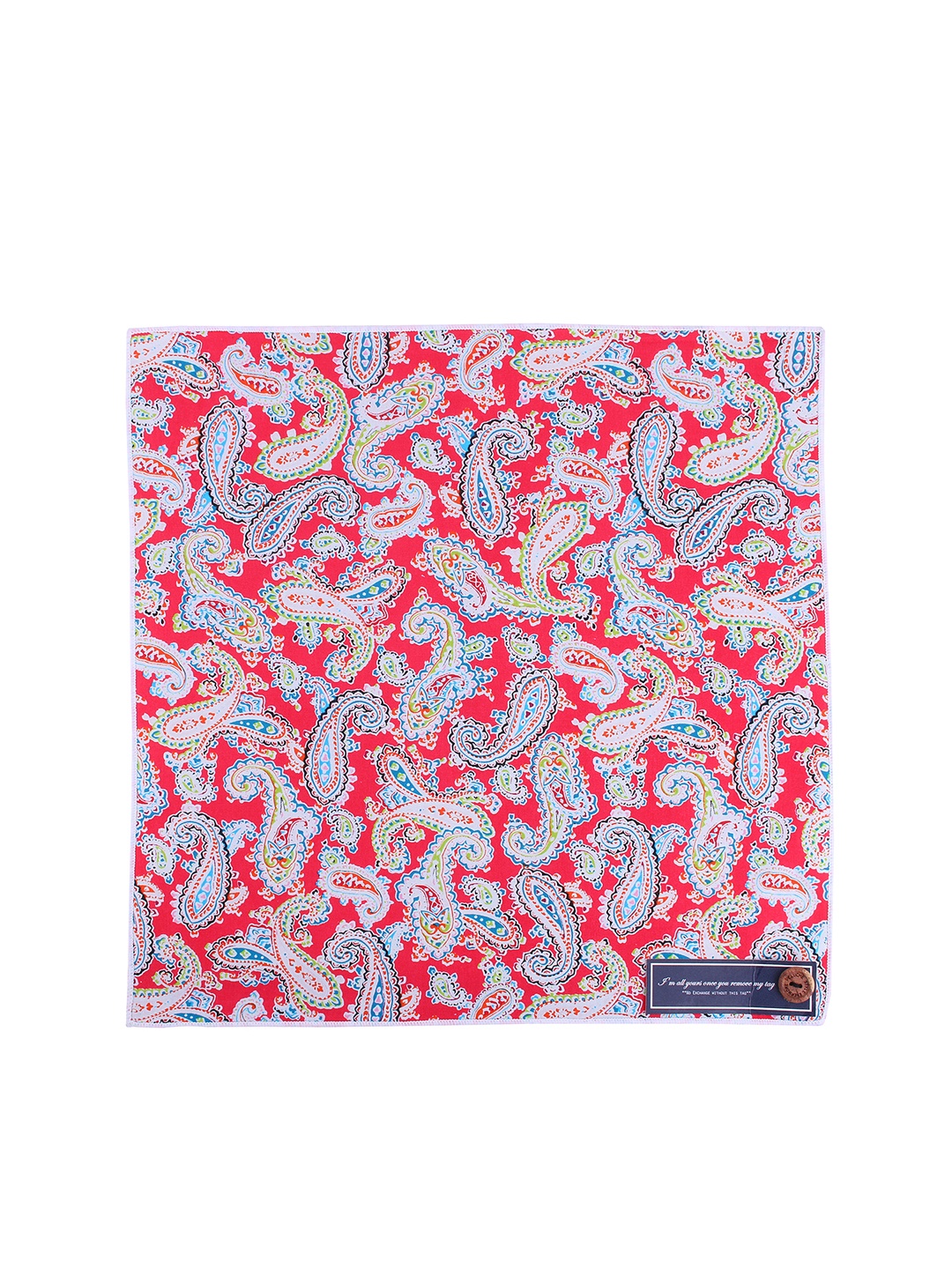 

PELUCHE Men Red & Blue Paisley Print Pocket Square
