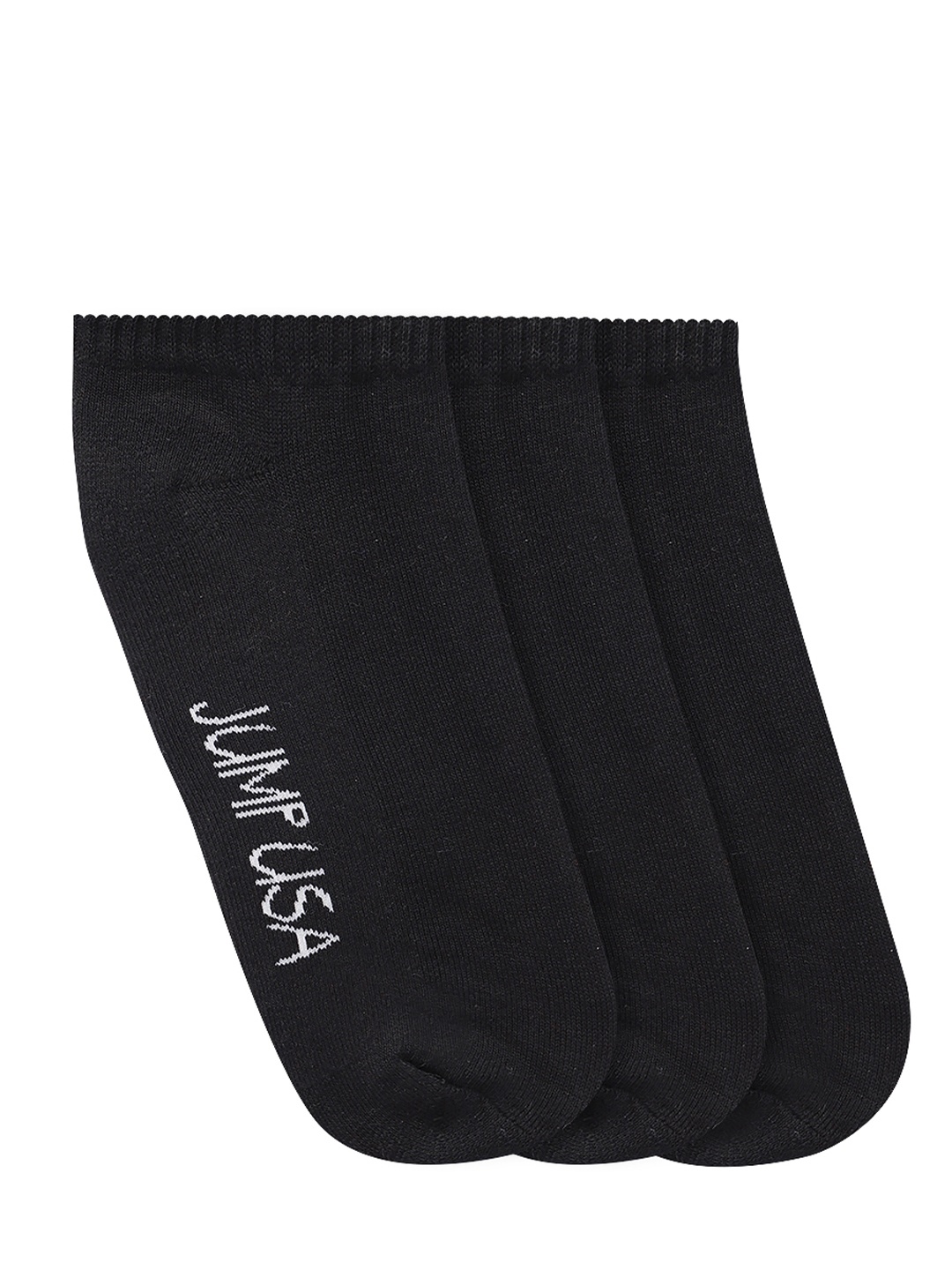 

JUMP USA Men Pack of 3 Black Solid Shoe Liners