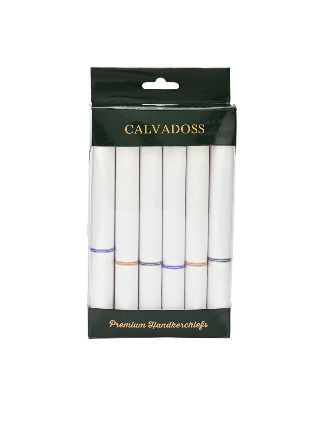 

Calvadoss Men Pack Of 6 White Solid Ultra Premium Handkerchiefs
