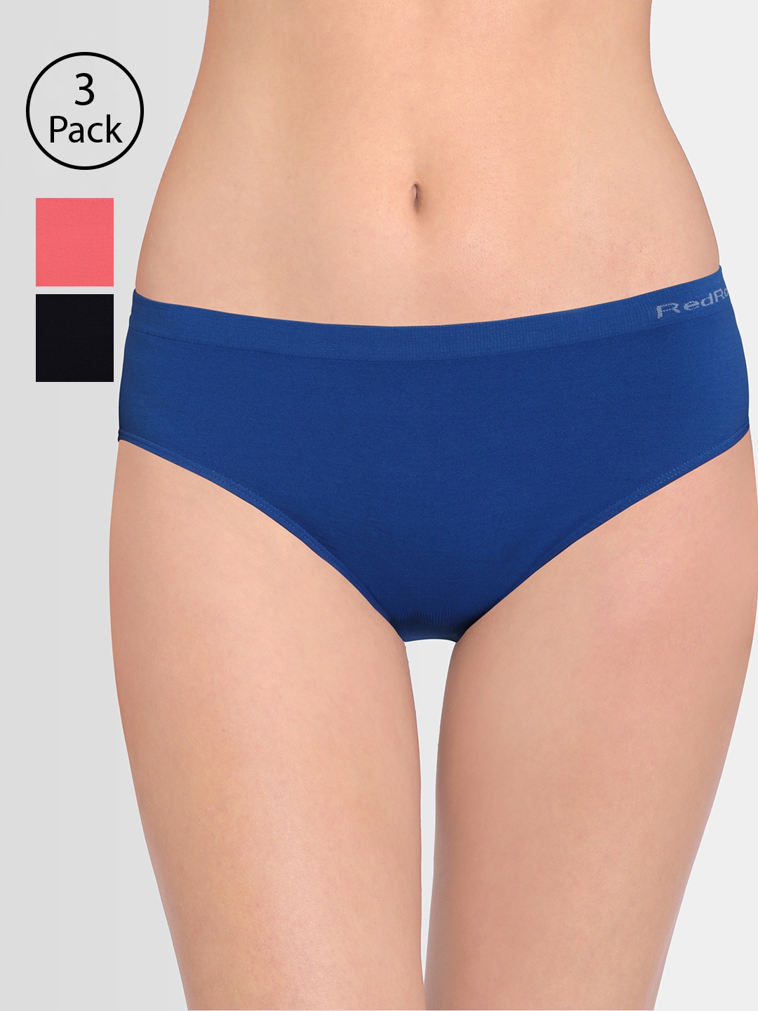 Red Rose Women Pack of 3 Assorted Basic Briefs Itouch81-M