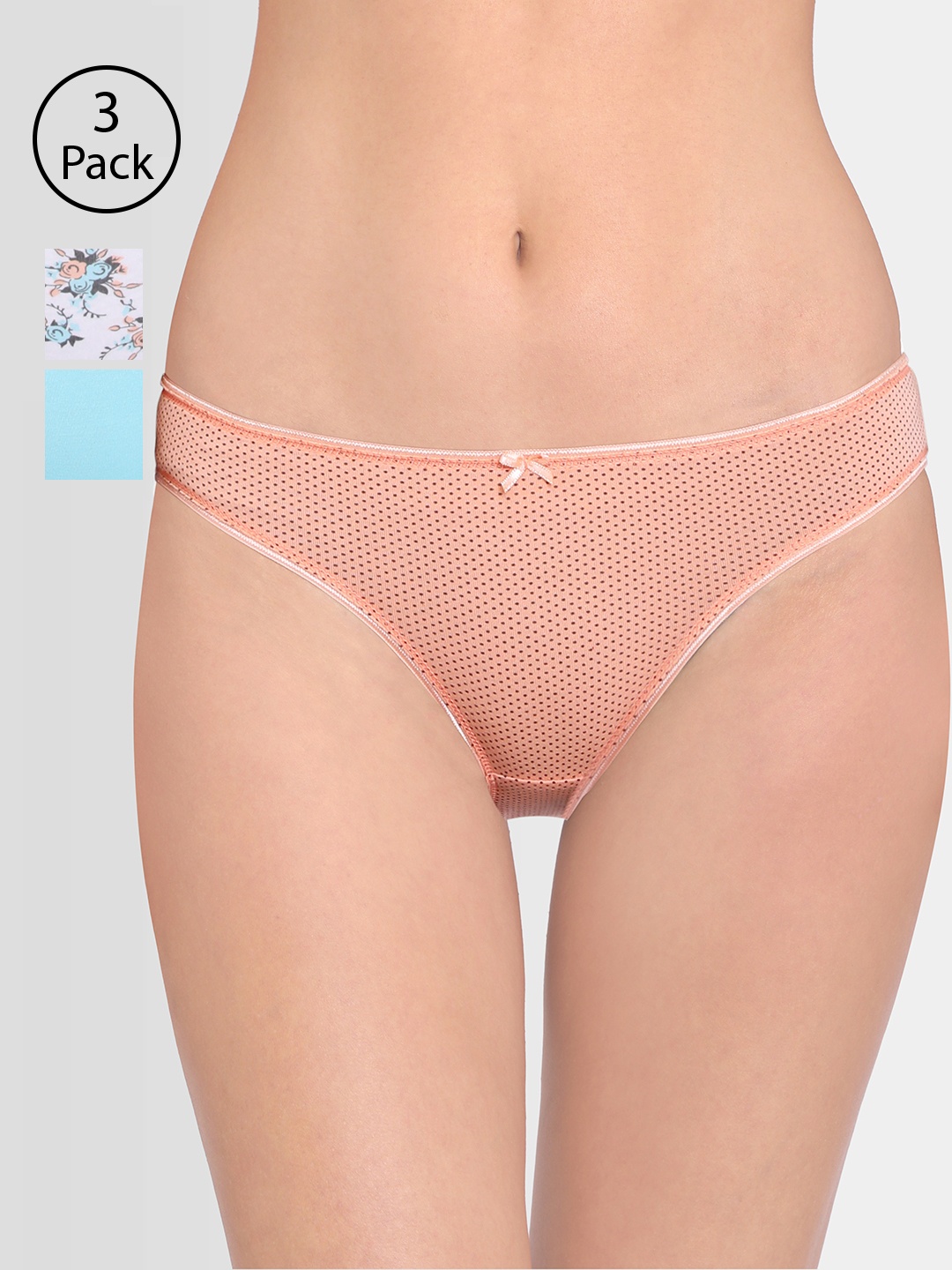 

Red Rose Women Pack of 3 Assorted Bikini Briefs Itouch10-3XL