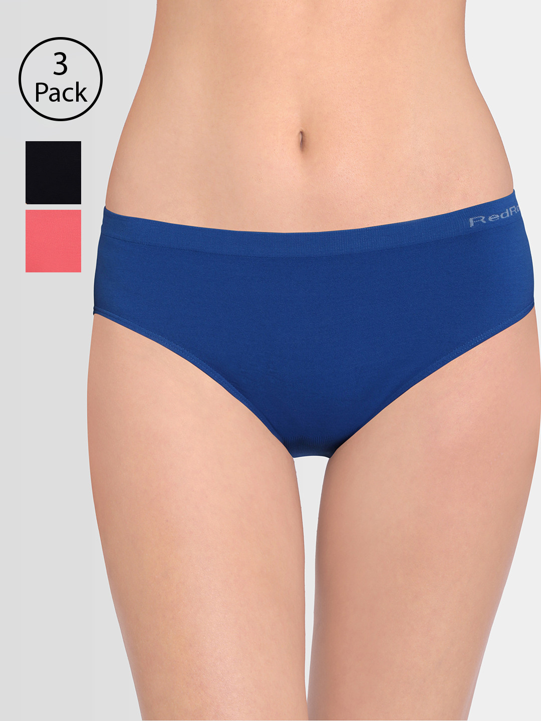 

Red Rose Women Pack of 3 Assorted Hipster Briefs Itouch81