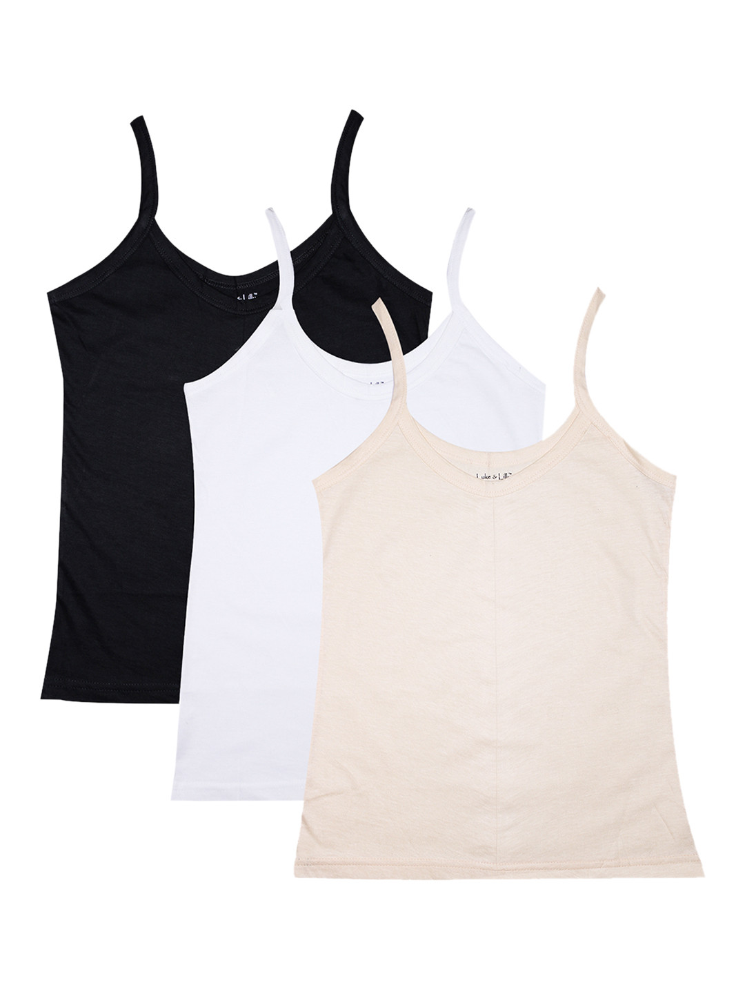 

Luke & Lilly Girls Pack of 3 Solid Camisoles, Pink