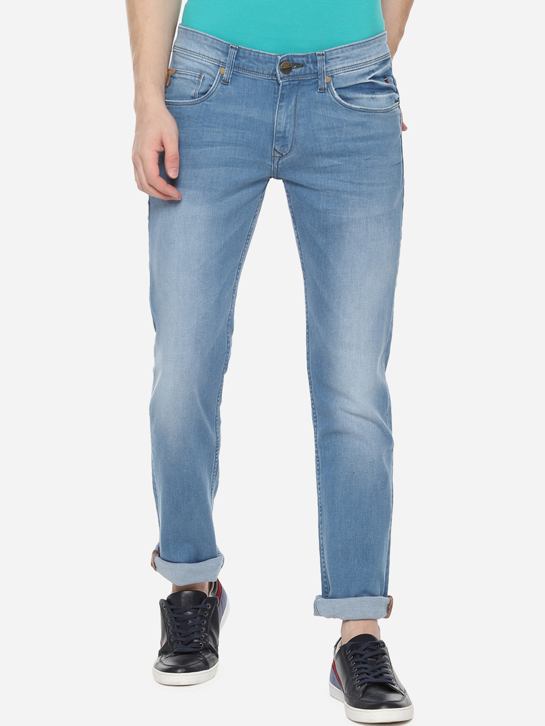 

Louis Philippe Jeans Men Blue Slim Fit Mid-Rise Clean Look Jeans