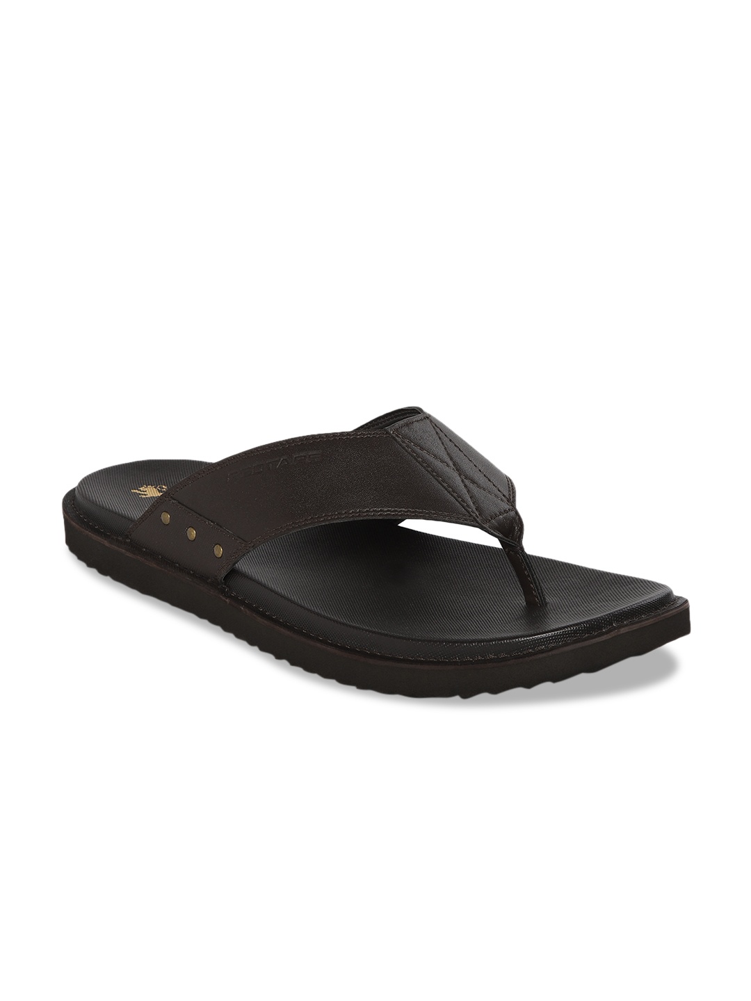 

Red Tape Men Coffee Brown Solid Comfort Sandals