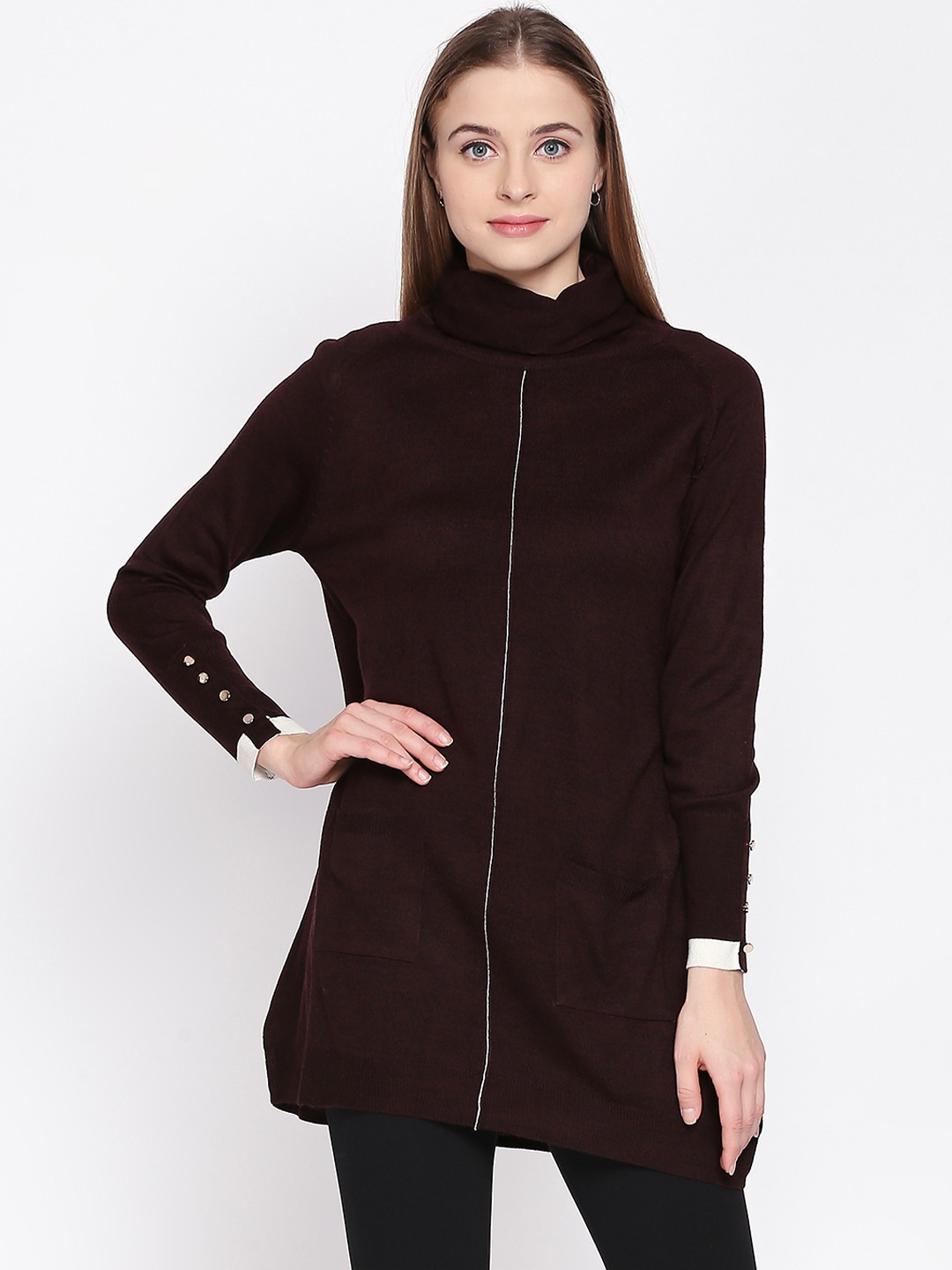 

Annabelle by Pantaloons Maroon Solid Tunic