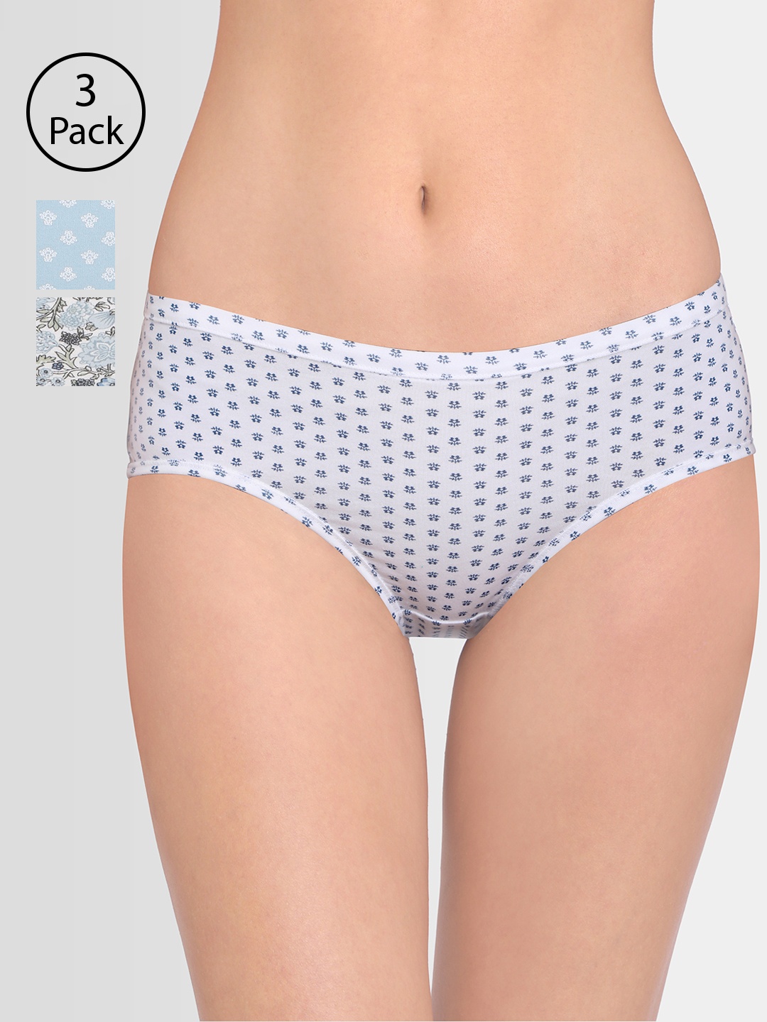Red Rose Women Pack Of 3 Assorted Basic Briefs Itouch98-2XL