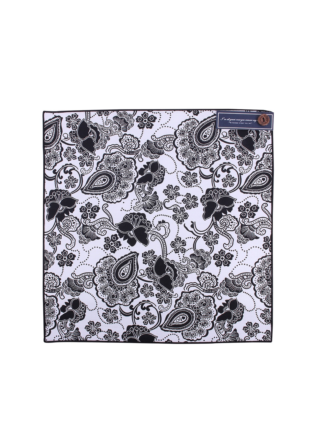 

PELUCHE Men Black & White Printed Pocket Square