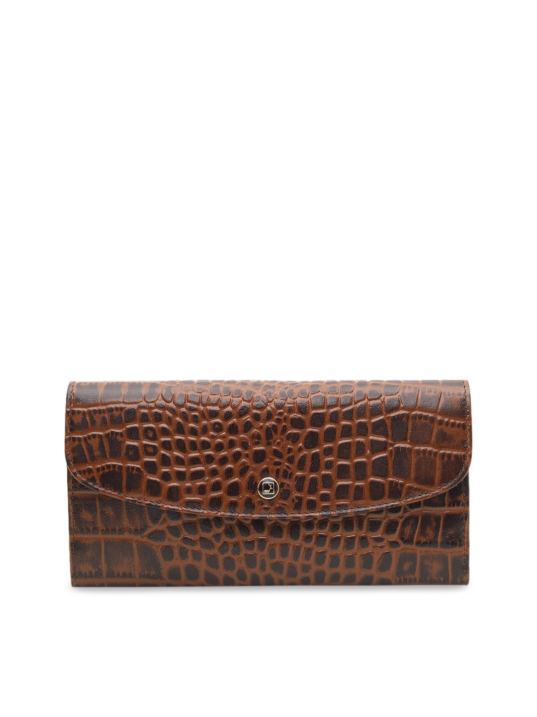 

Da Milano Women Brown Textured Leather Two Fold Wallet