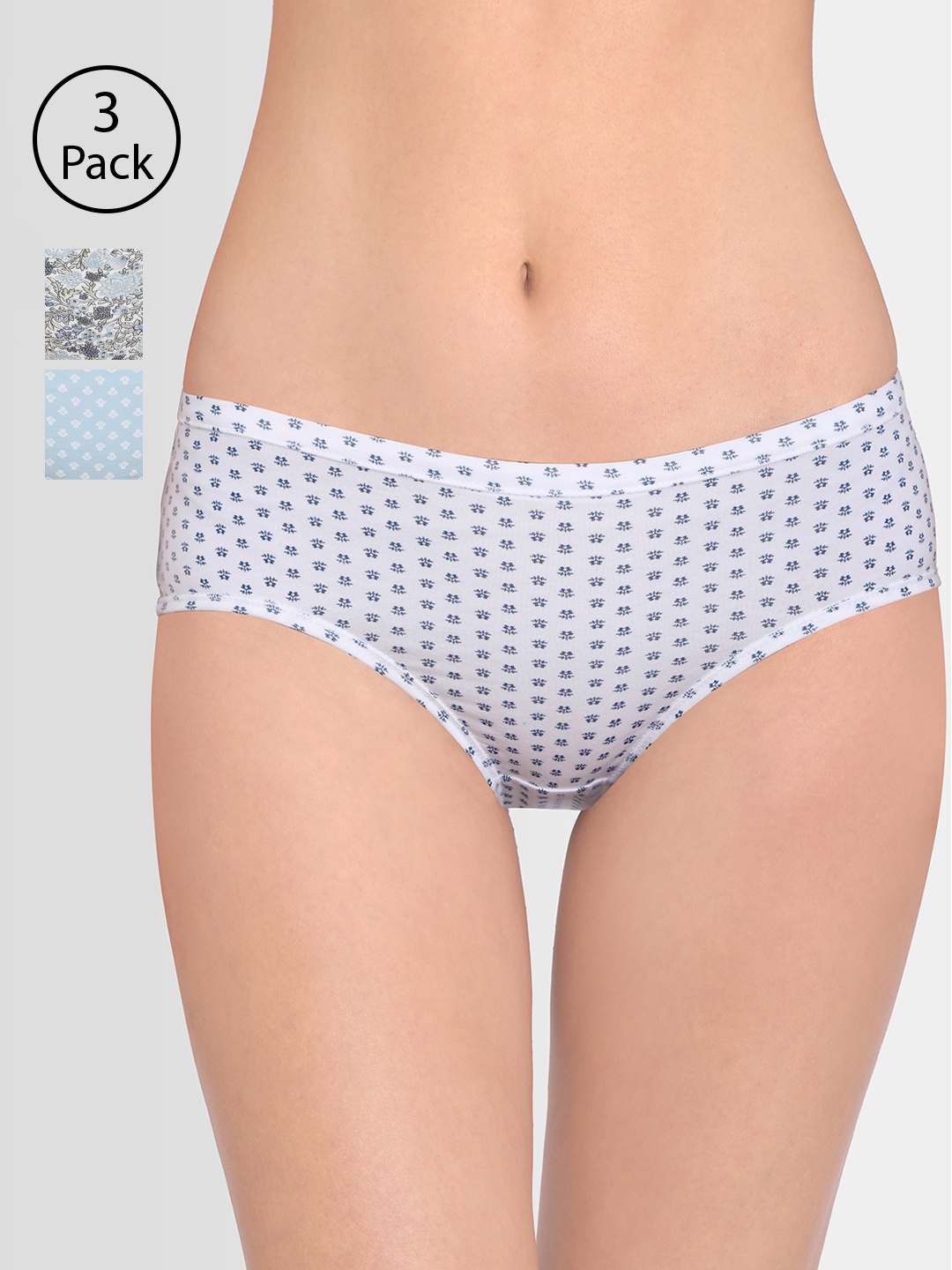 Red Rose Women Pack of 3 Assorted Basic Briefs Itouch98-3XL