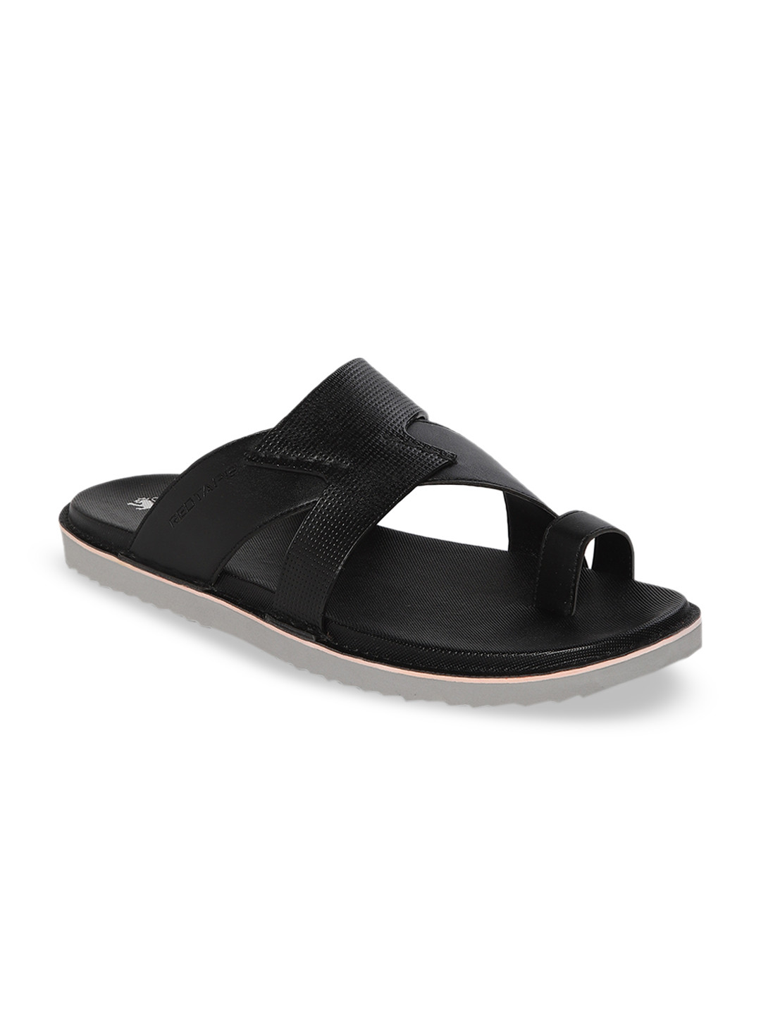 

Red Tape Men Black Solid Comfort Sandals