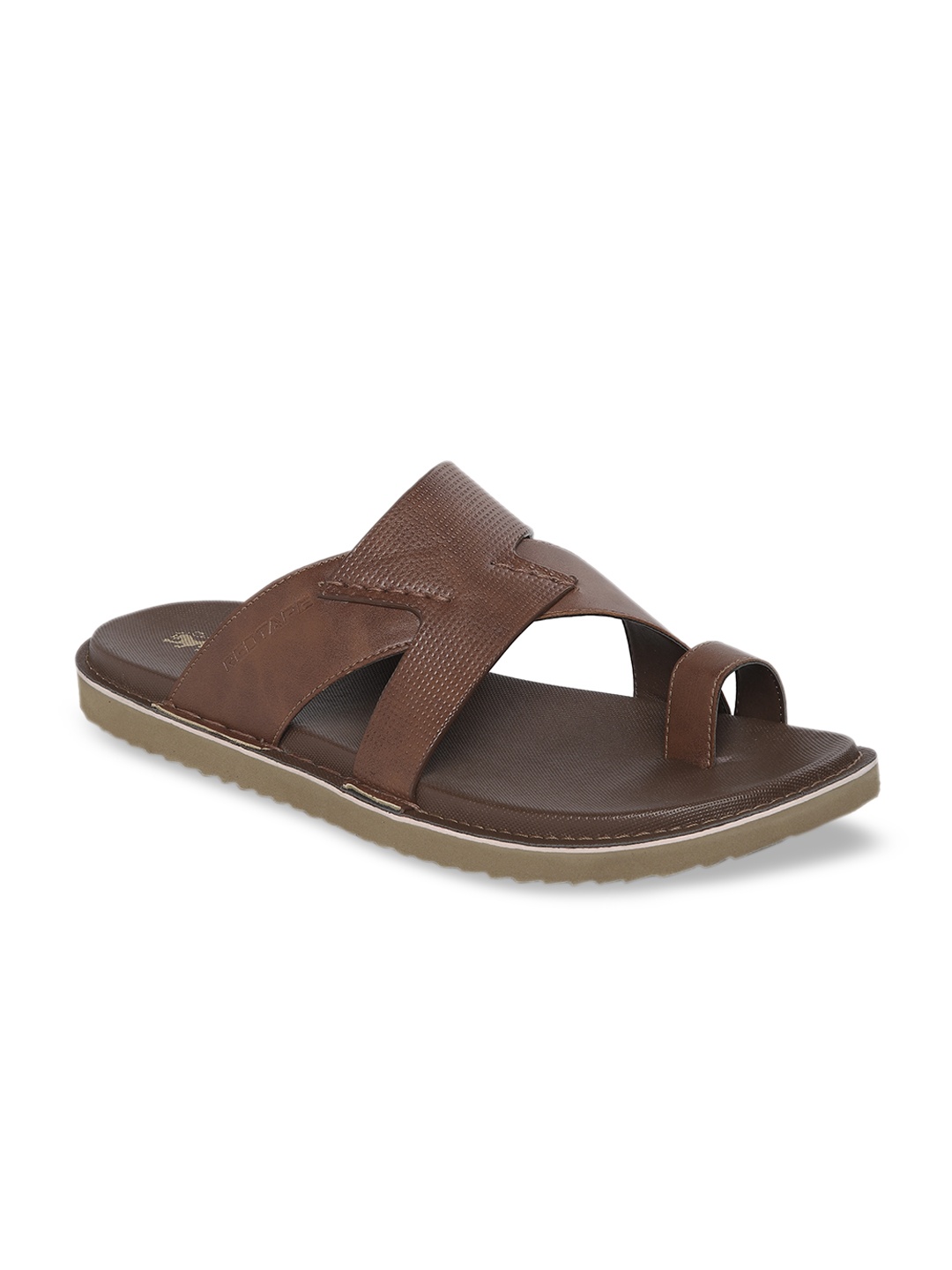 

Red Tape Men Coffee Brown Solid One Toe Comfort Sandals