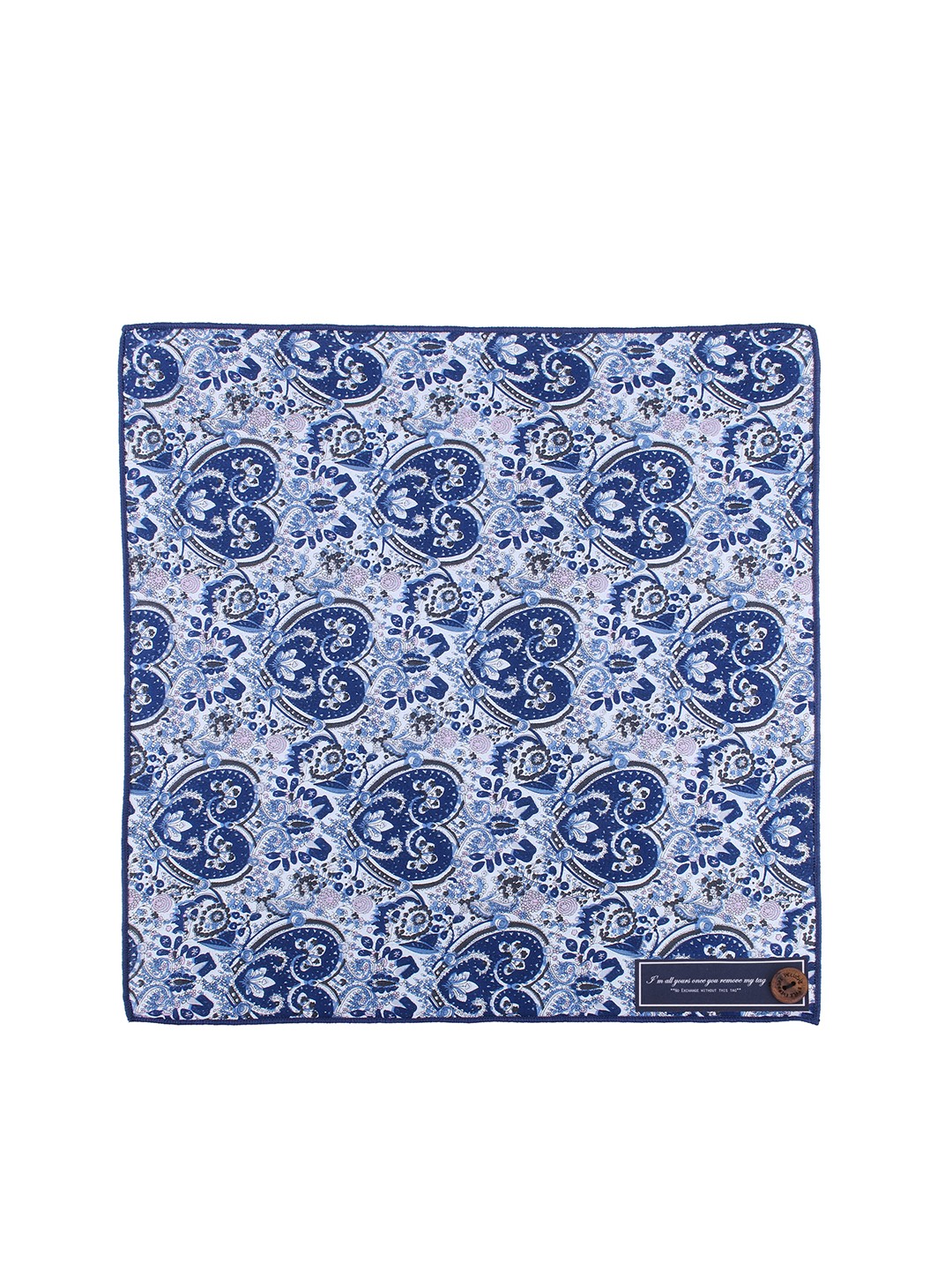 

PELUCHE Men Blue & White Printed Pocket Square