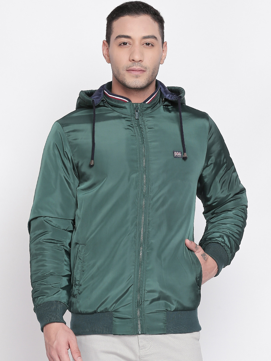 

BYFORD by Pantaloons Men Green Solid Bomber