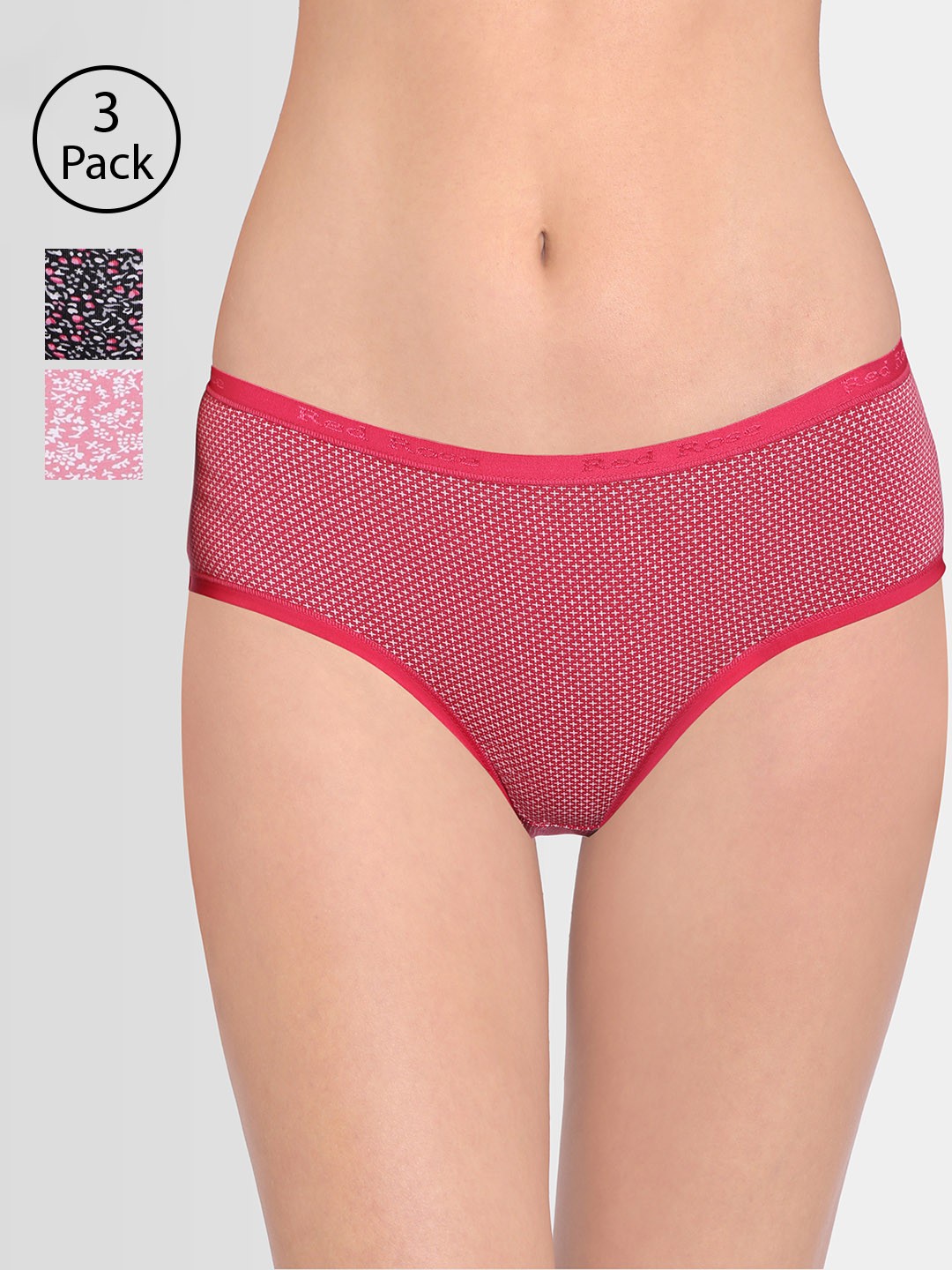 

Red Rose Women Pack of 3 Assorted Basic Briefs Itouch97-2XL