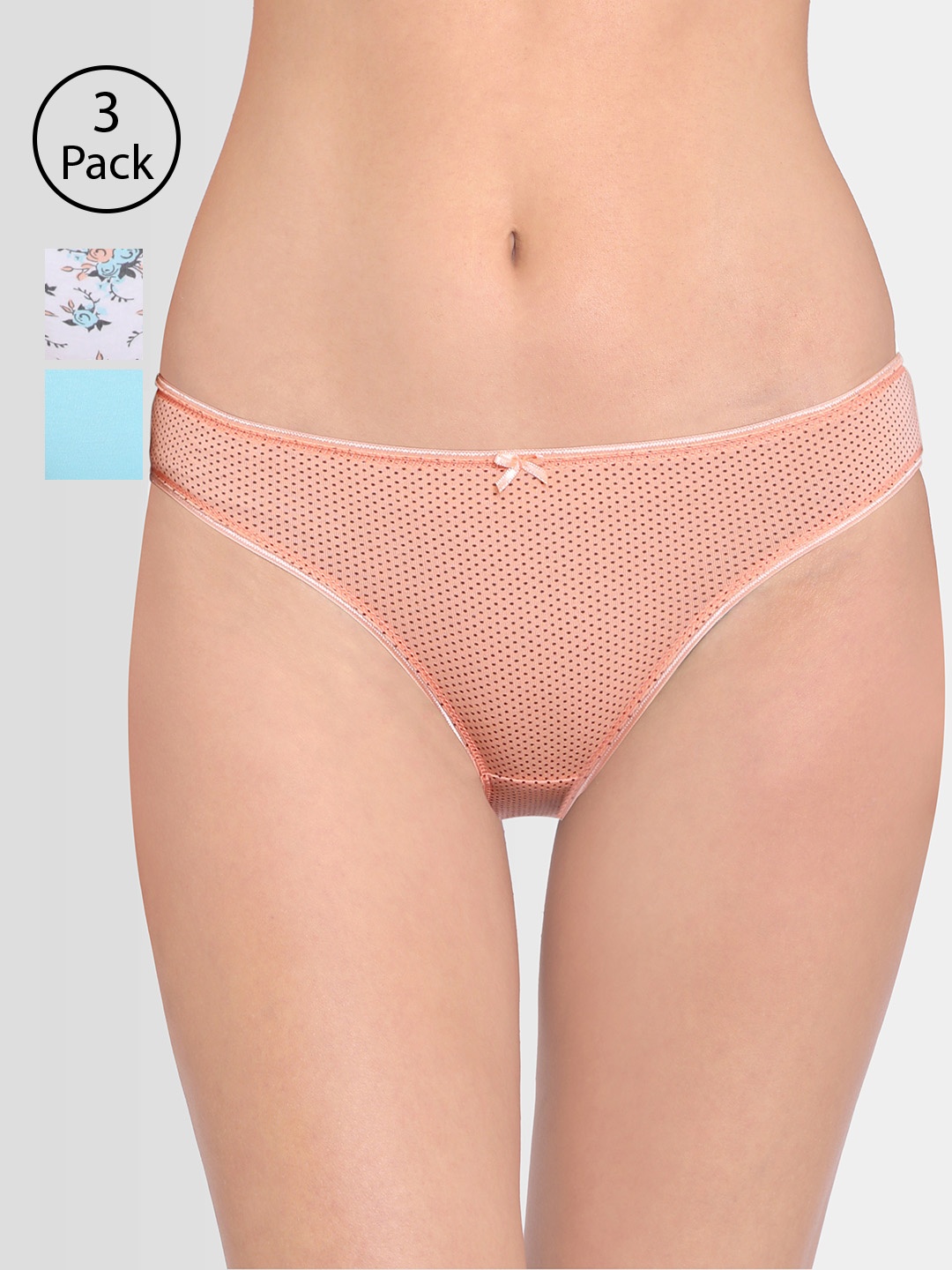 

Red Rose Women Pack of 3 Assorted Bikini Briefs Itouch10-M