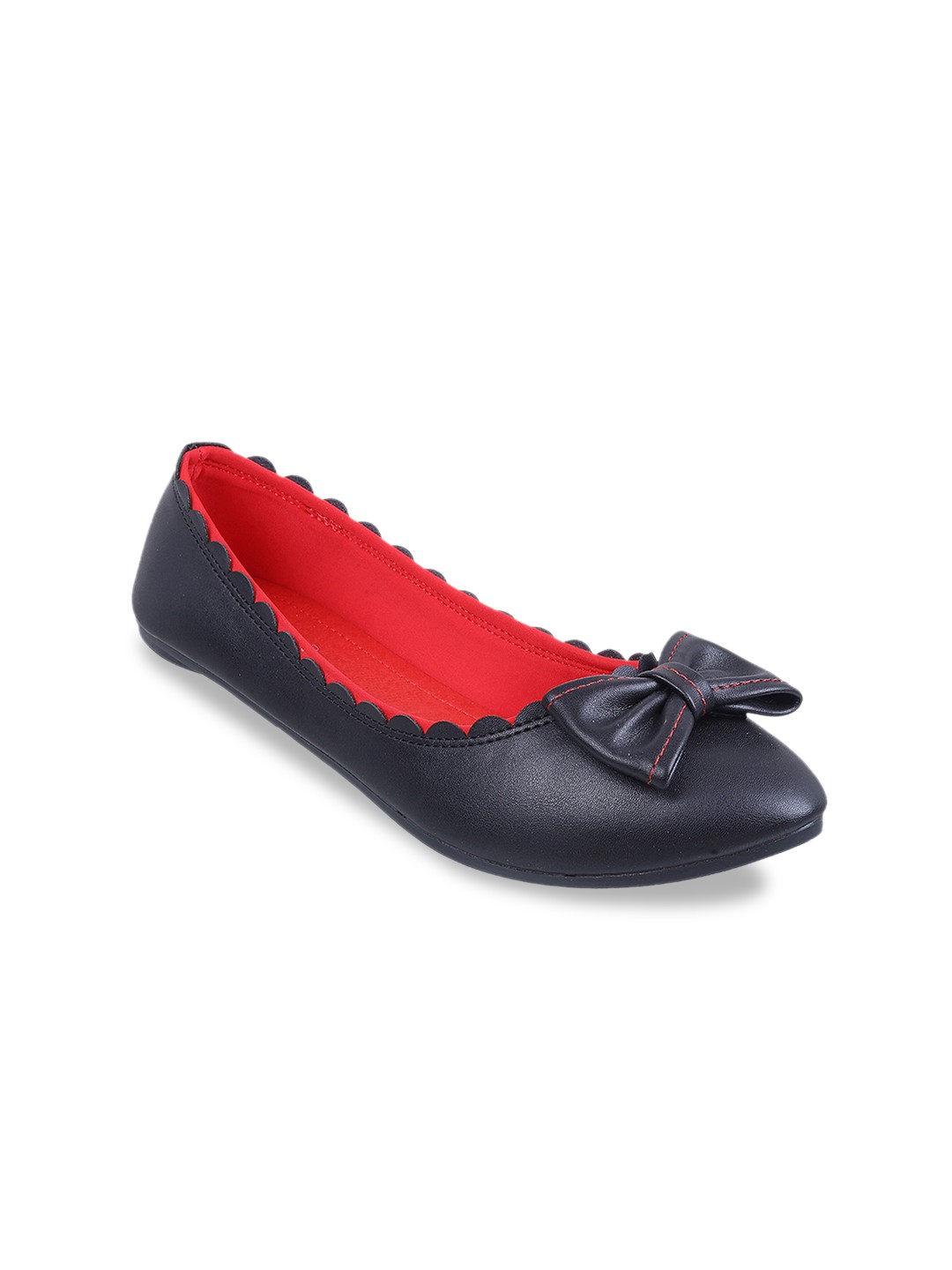 

Metro Women Black Solid Bow Ballerinas
