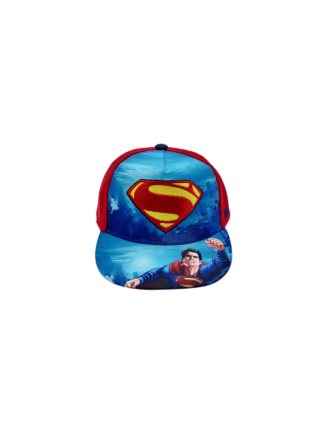 

Kids Ville Boys Red & Blue Superman Printed Baseball Cap