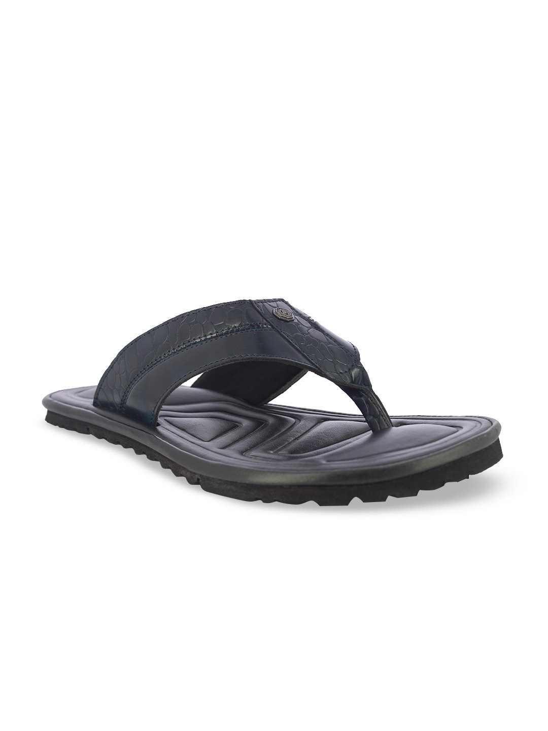 

Alberto Torresi Men Navy Blue Solid Comfort Sandals