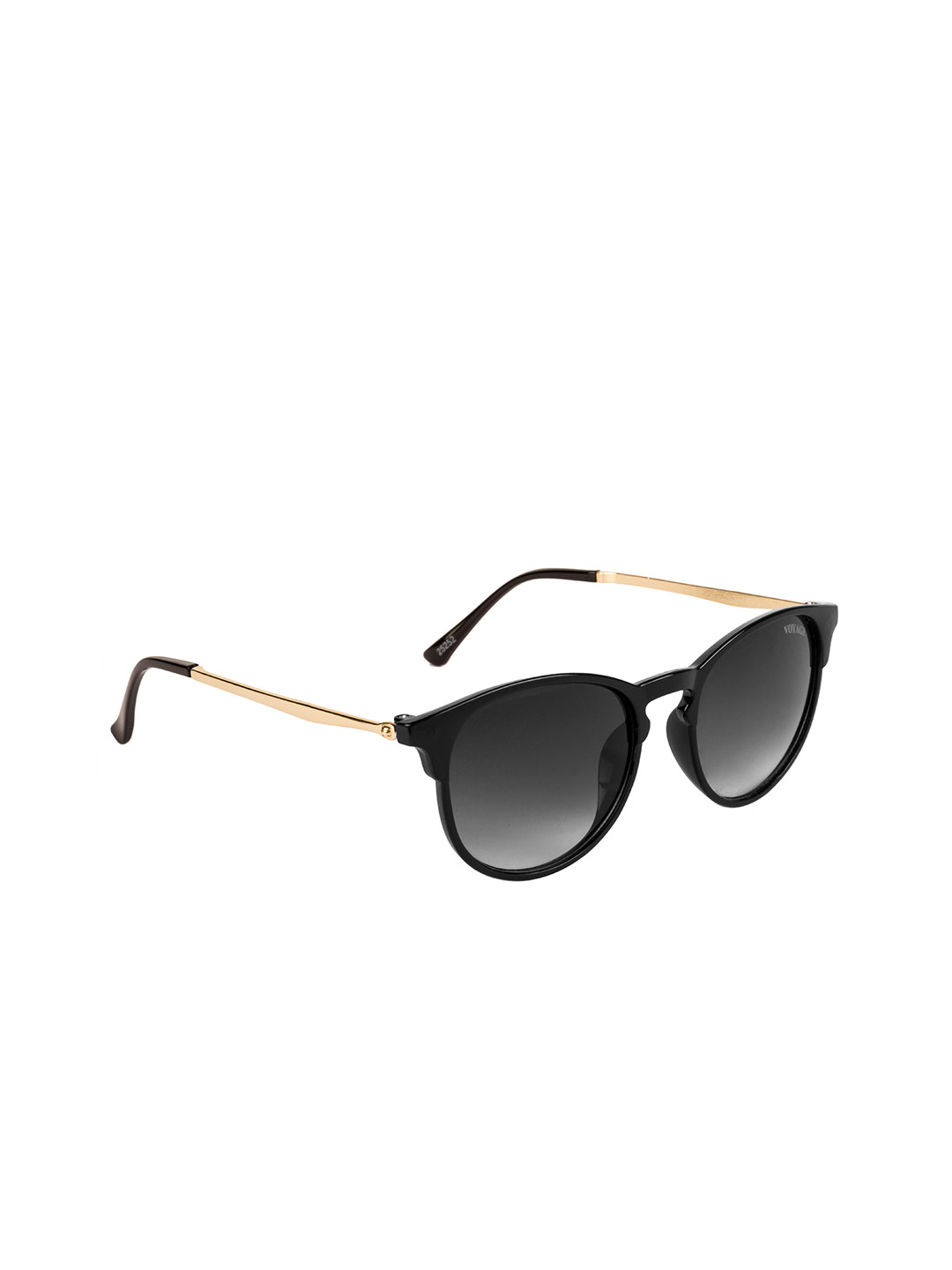 

Voyage Unisex Round UV Protected Sunglasses 25252MG3350, Black