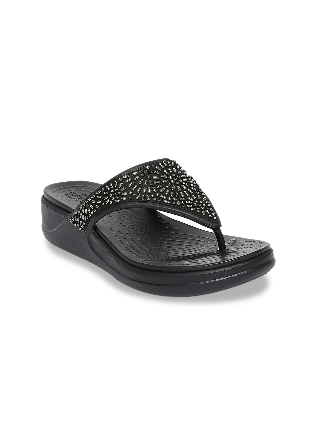 

Crocs Monterey Women Black Embellished Sandals