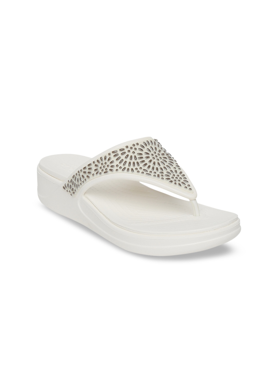 

Crocs Monterey Women White Embellished Sandals