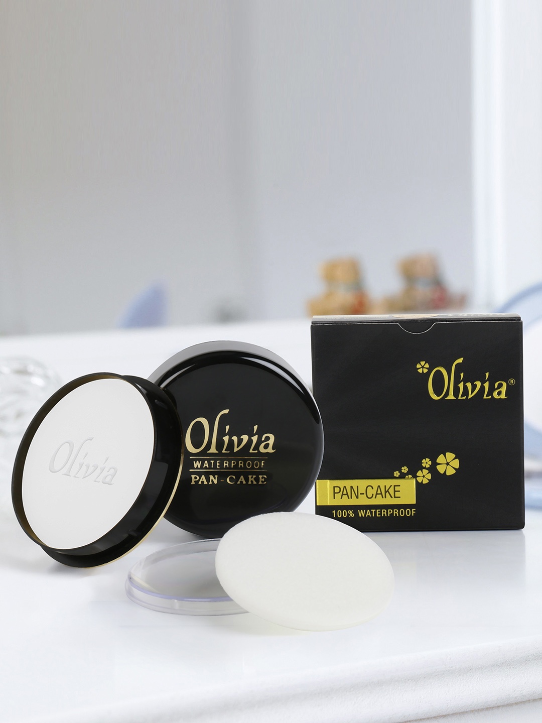 

Olivia Pack of 2 100% Waterproof Pan Cake White Makeup Concealer 25g