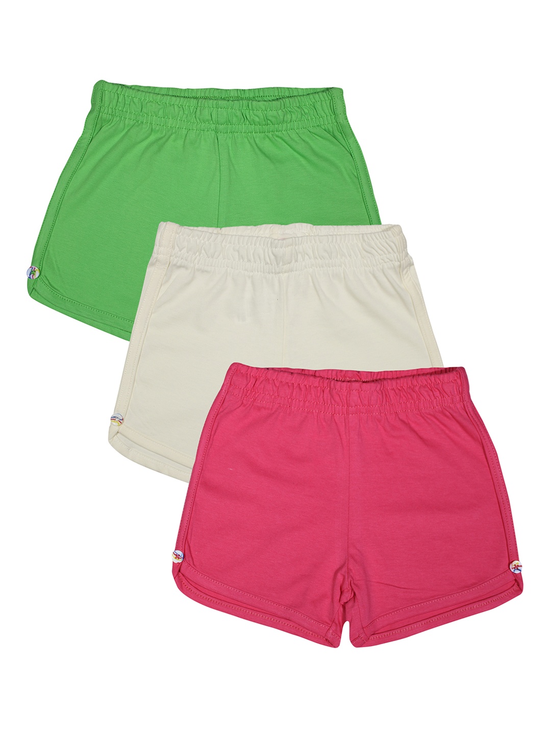 

Luke & Lilly Girls Pack of 3 Multicoloured Solid Regular Fit Regular Shorts, Multi