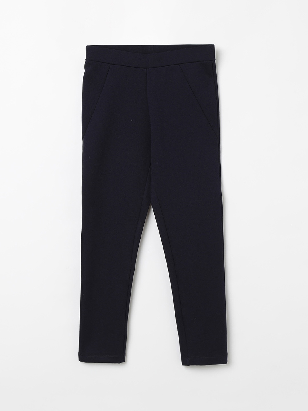 

Bossini Girls Navy Blue Solid Ankle-Length Leggings