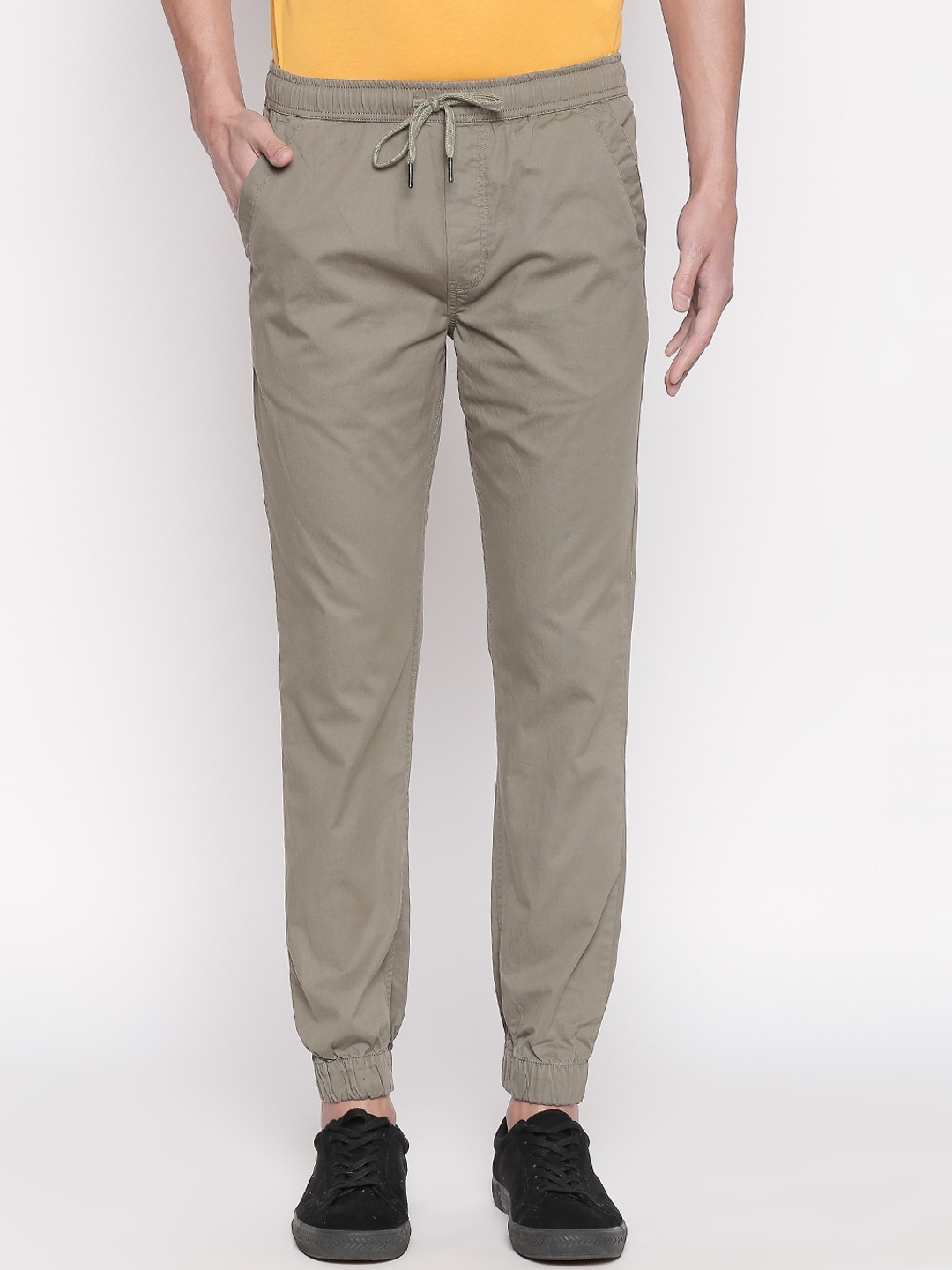 

Urban Ranger by pantaloons Men Grey Slim Fit Solid Joggers